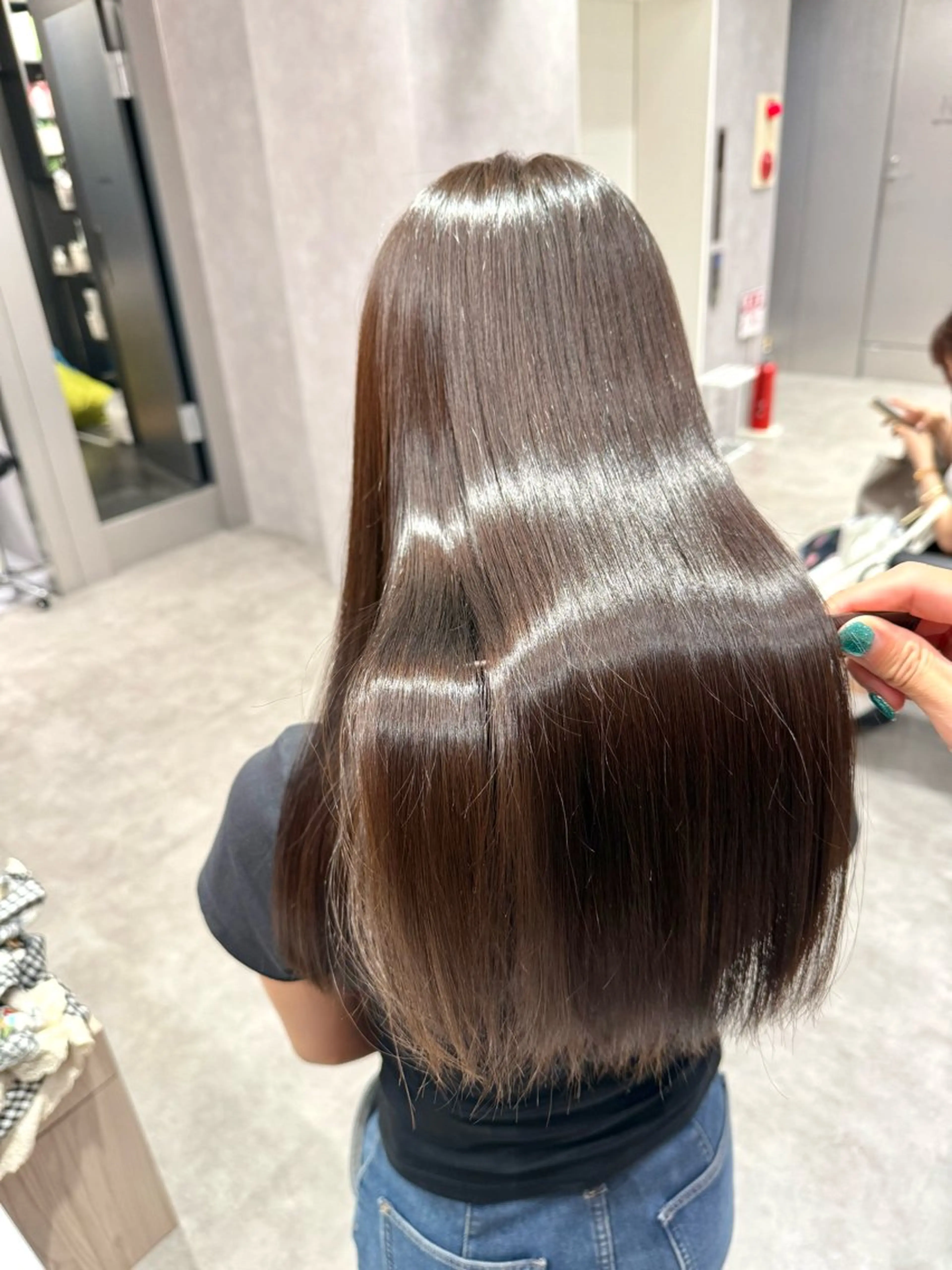 ロング カラー パーマ ヘアアレンジ 髪質改善 縮毛矯正 トリートメント ストレートパーマ 縮毛矯正 トリートメント salowin新宿East3階所属・艶美髪/髪質改善 /縮毛矯正/木元渓太のヘアスタイル