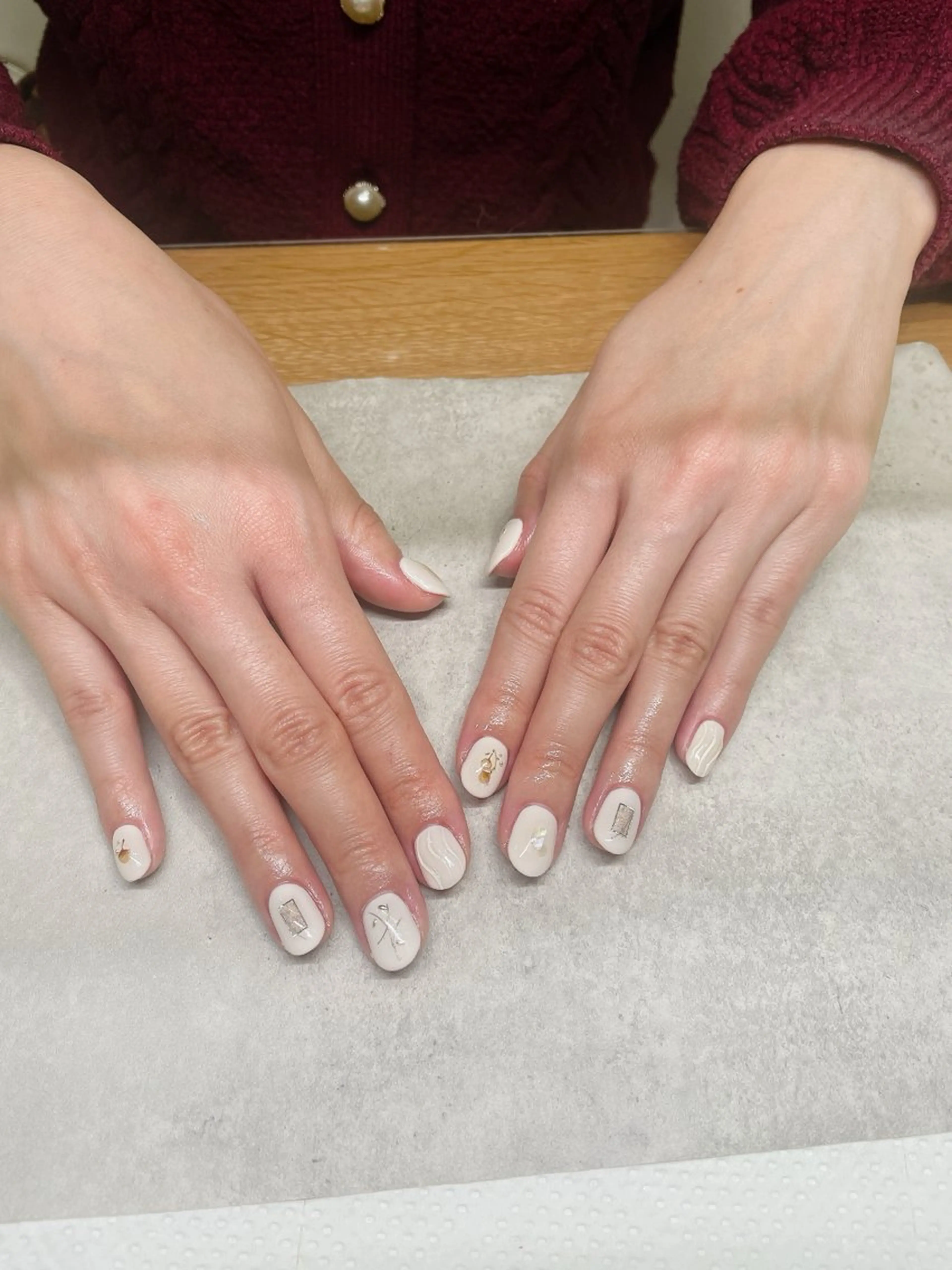 ネイル アートネイル 長さ出し ハンドネイル A85G ayakoのネイルデザイン