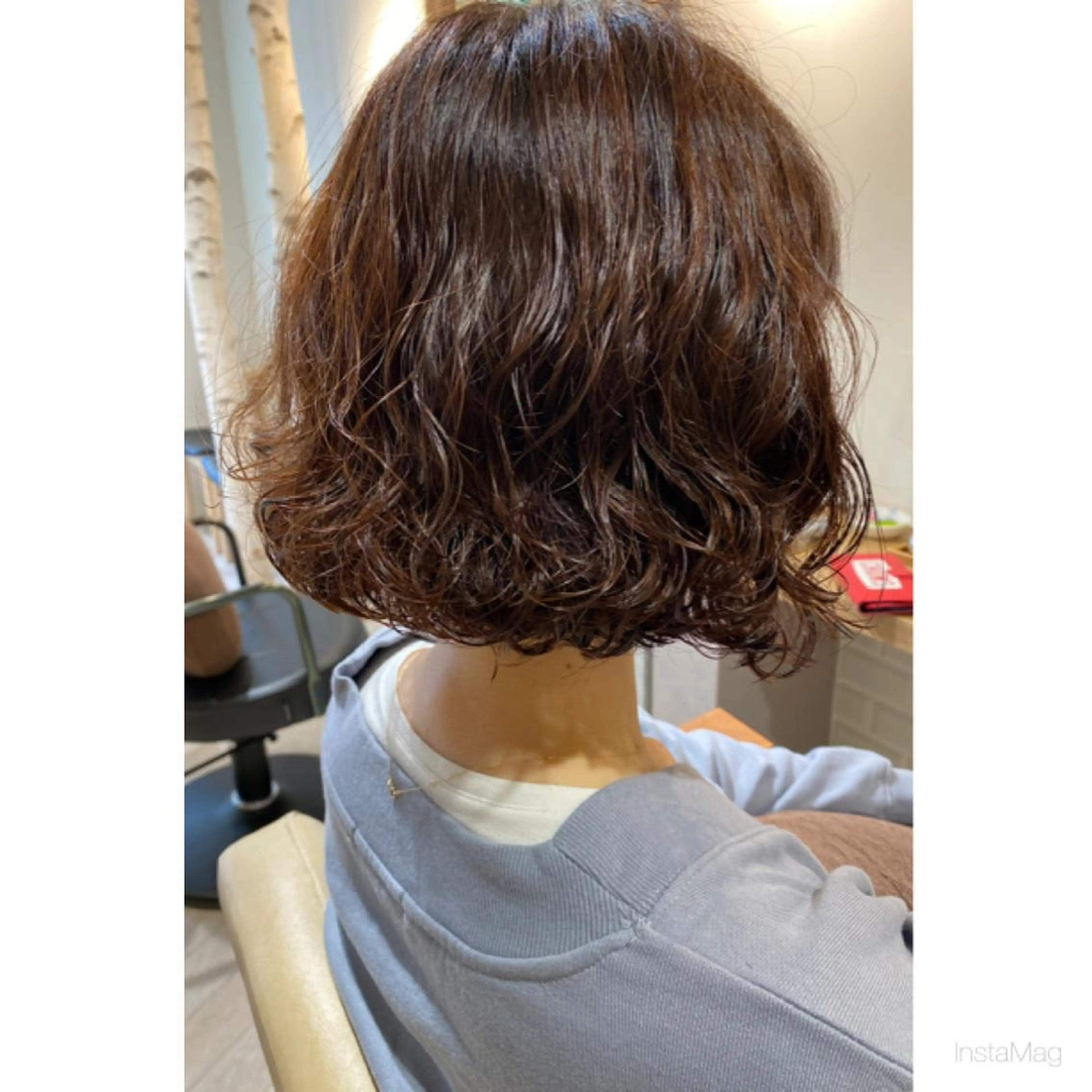 ショート パーマ カット パーマ 岩間 香純のヘアスタイル