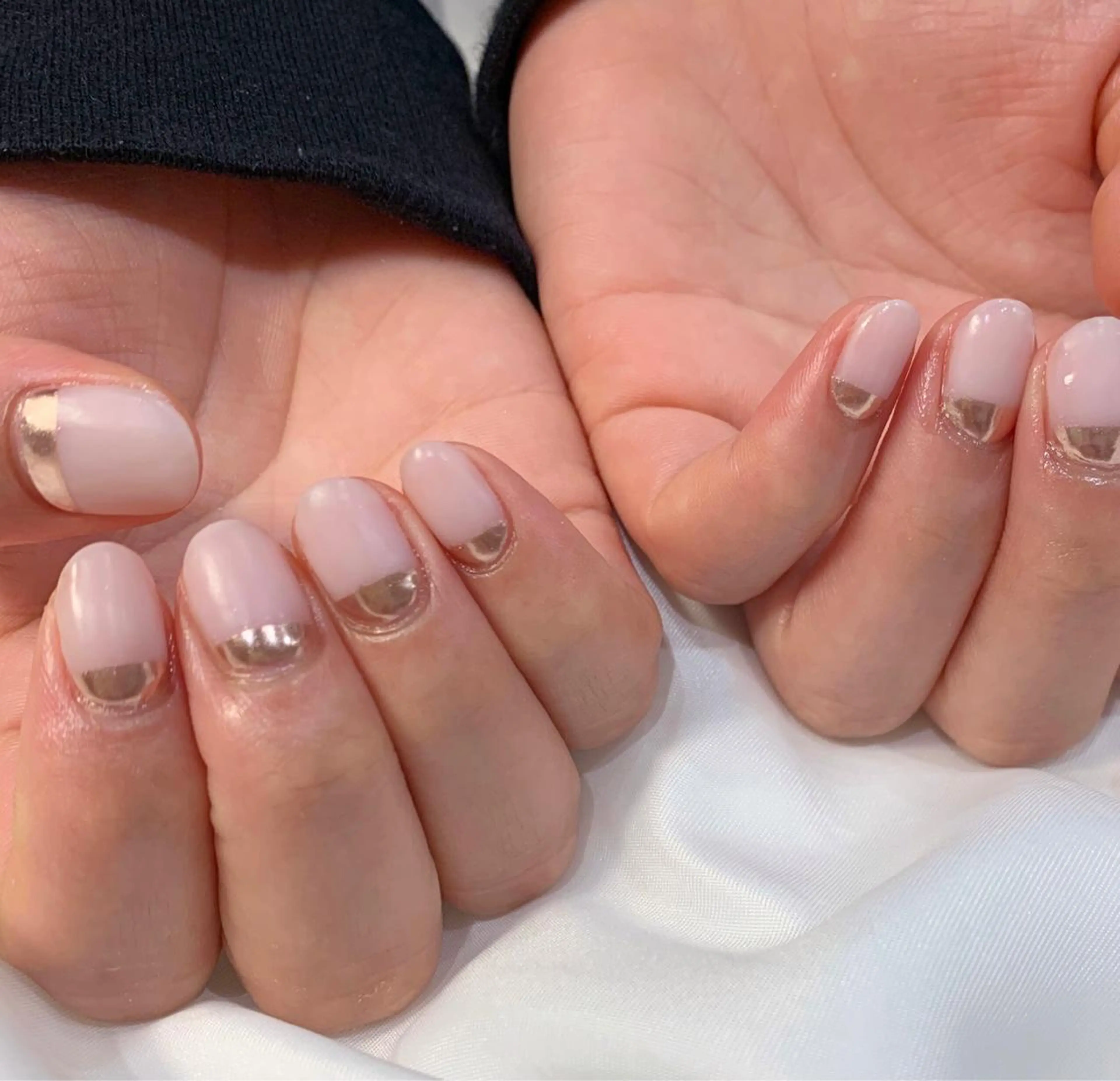 ネイル マットネイル ミラーネイル mana ☾のネイルデザイン