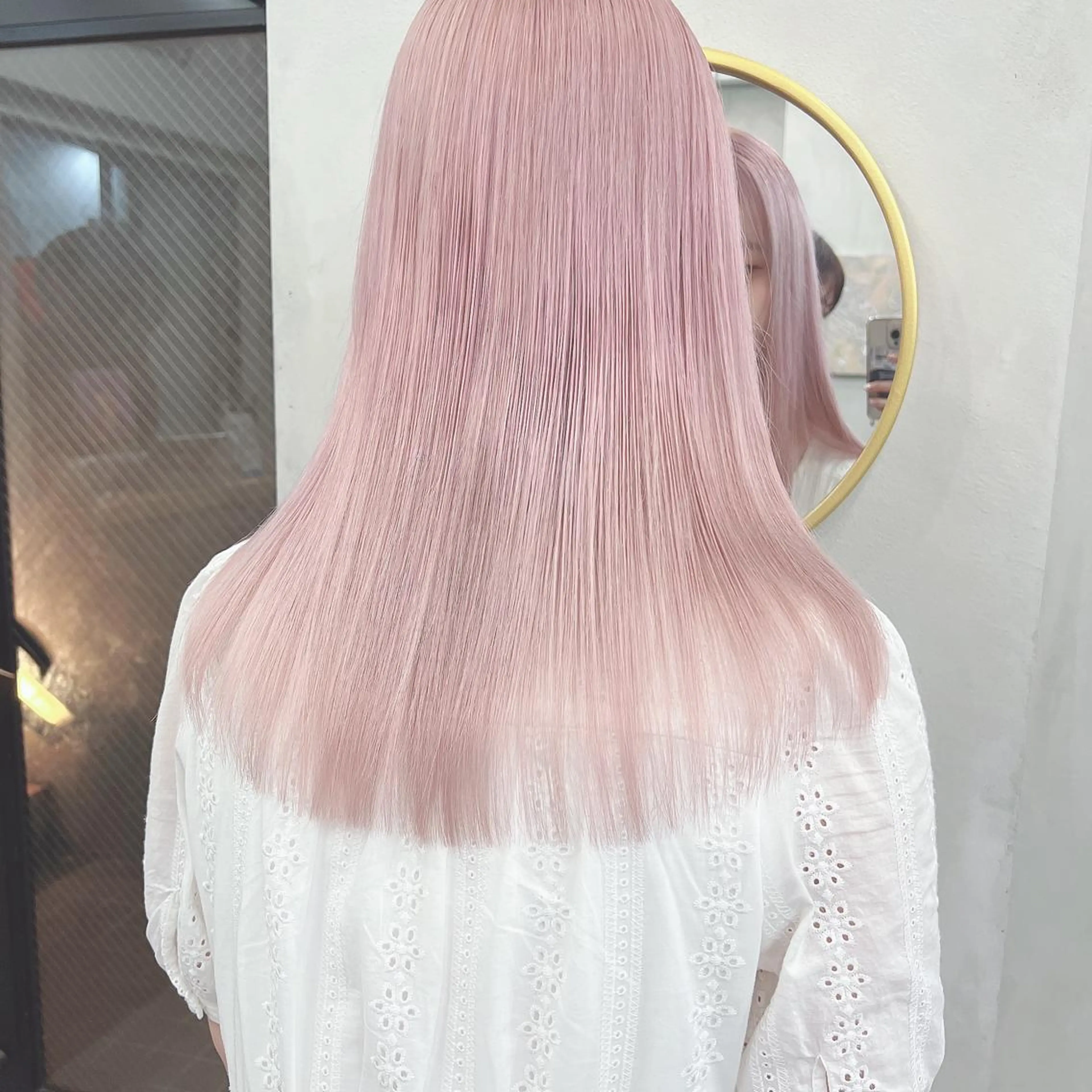 セミロング カラー ベージュカラー ピンクカラー ピンクベージュ ホワイトピンク ホワイトピンクベージュ マツエクmarry池袋所属・マツエクモデル無料 marry 池袋秦のマツエク・マツパデザイン