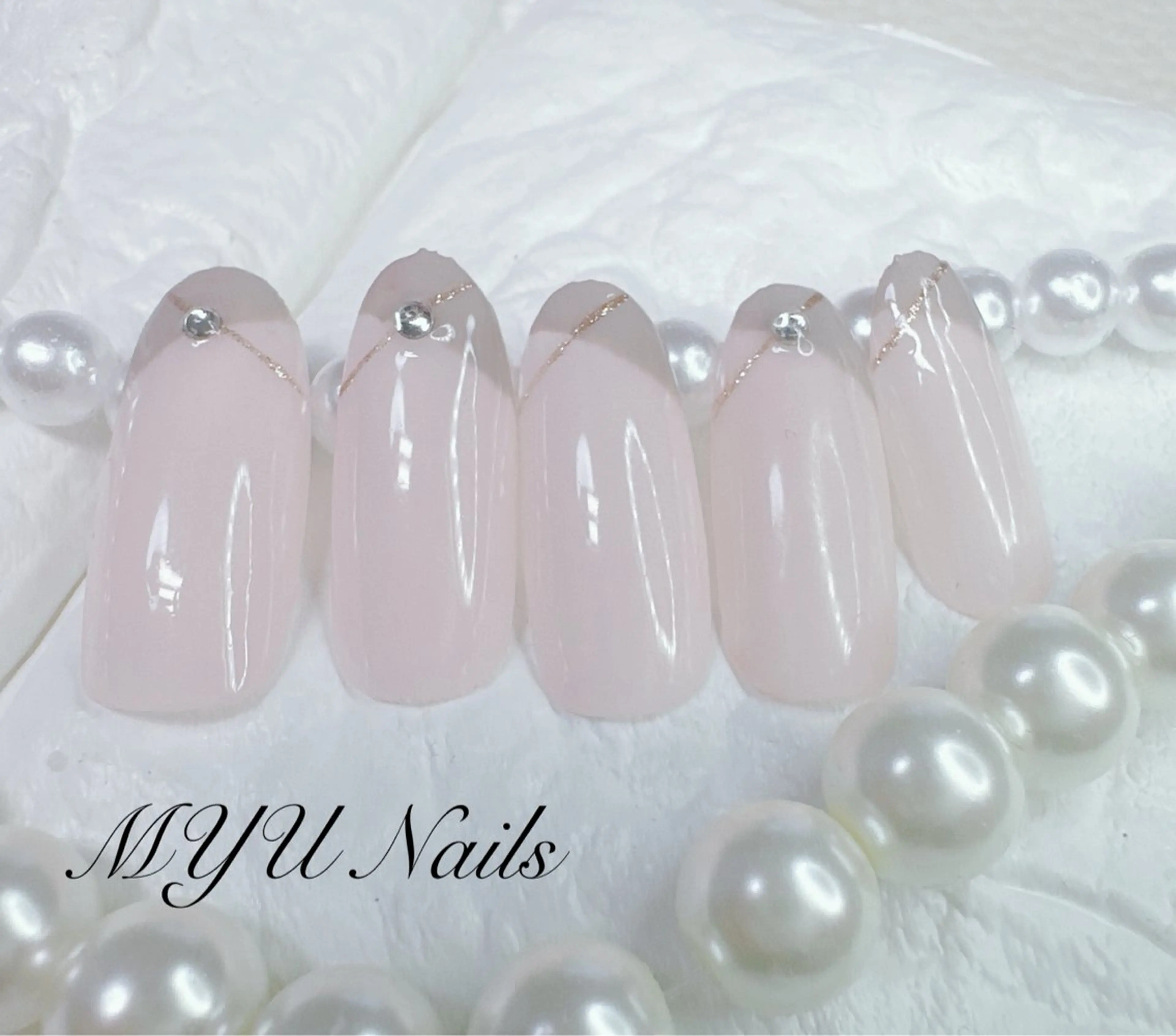 ネイル フレンチネイル ジェルネイル 持ち込み ニュアンスネイル パラジェル ハンドネイル MYU Nails所属・MYU Nailsのネイルデザイン