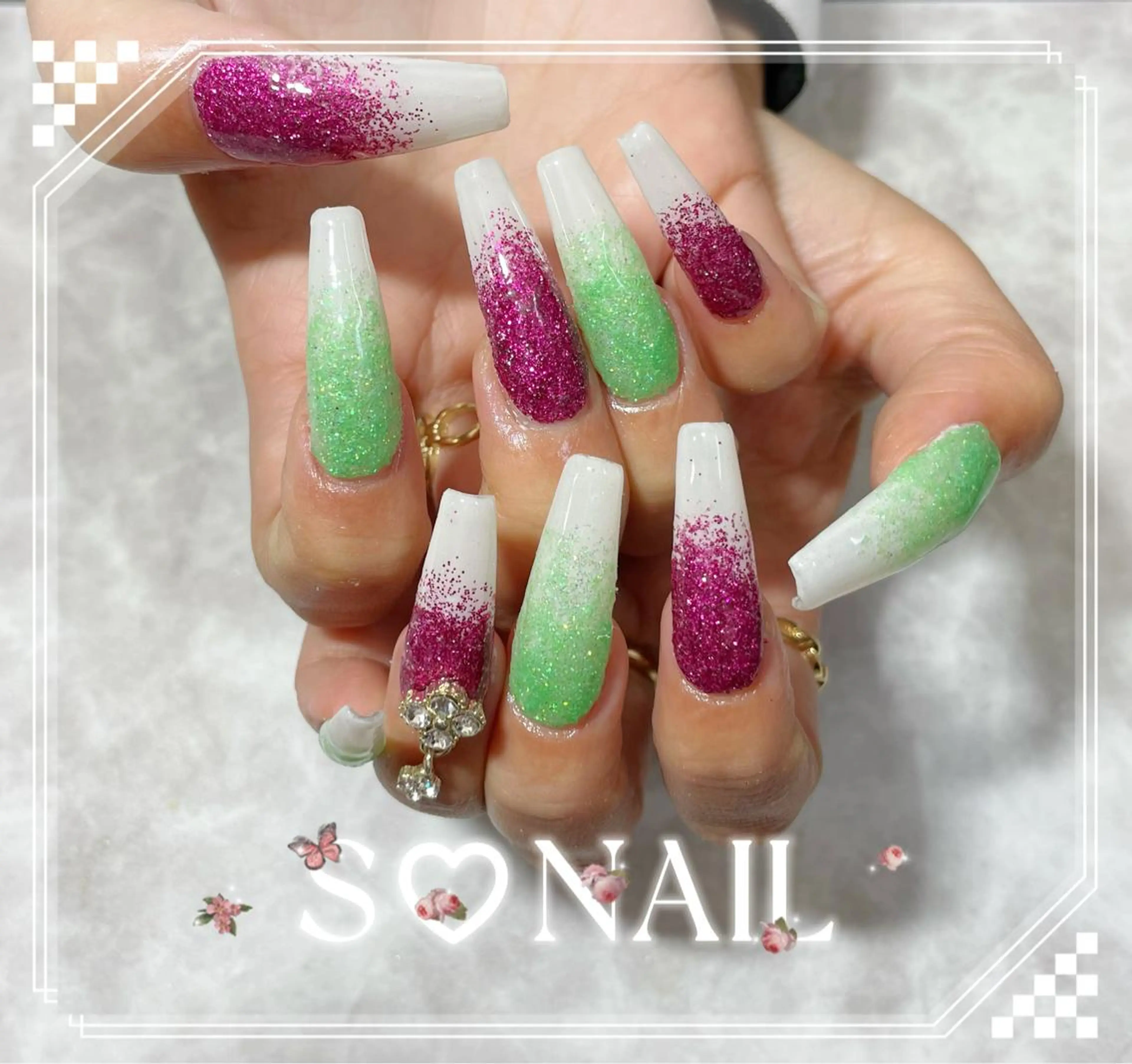 ネイル 持ち込み ハンドネイル S♡NAIL所属・S.NAIL Suuのネイルデザイン