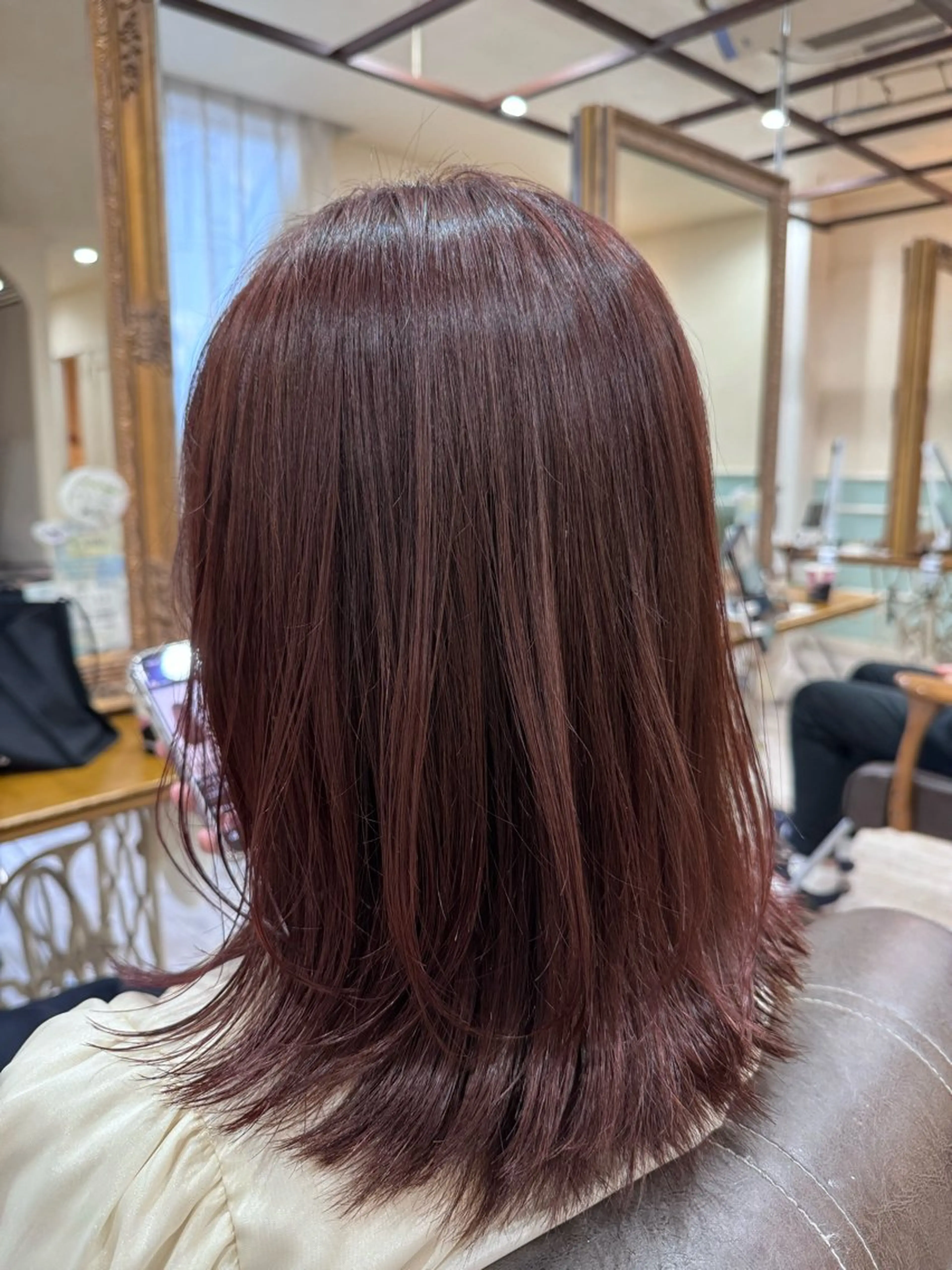 セミロング カラー ブラウンカラー ピンクカラー ピンクブラウン レイヤーカット カット ヘアカラー トリートメント 新越谷noble店長 松本拓也▶◀*.のヘアスタイル