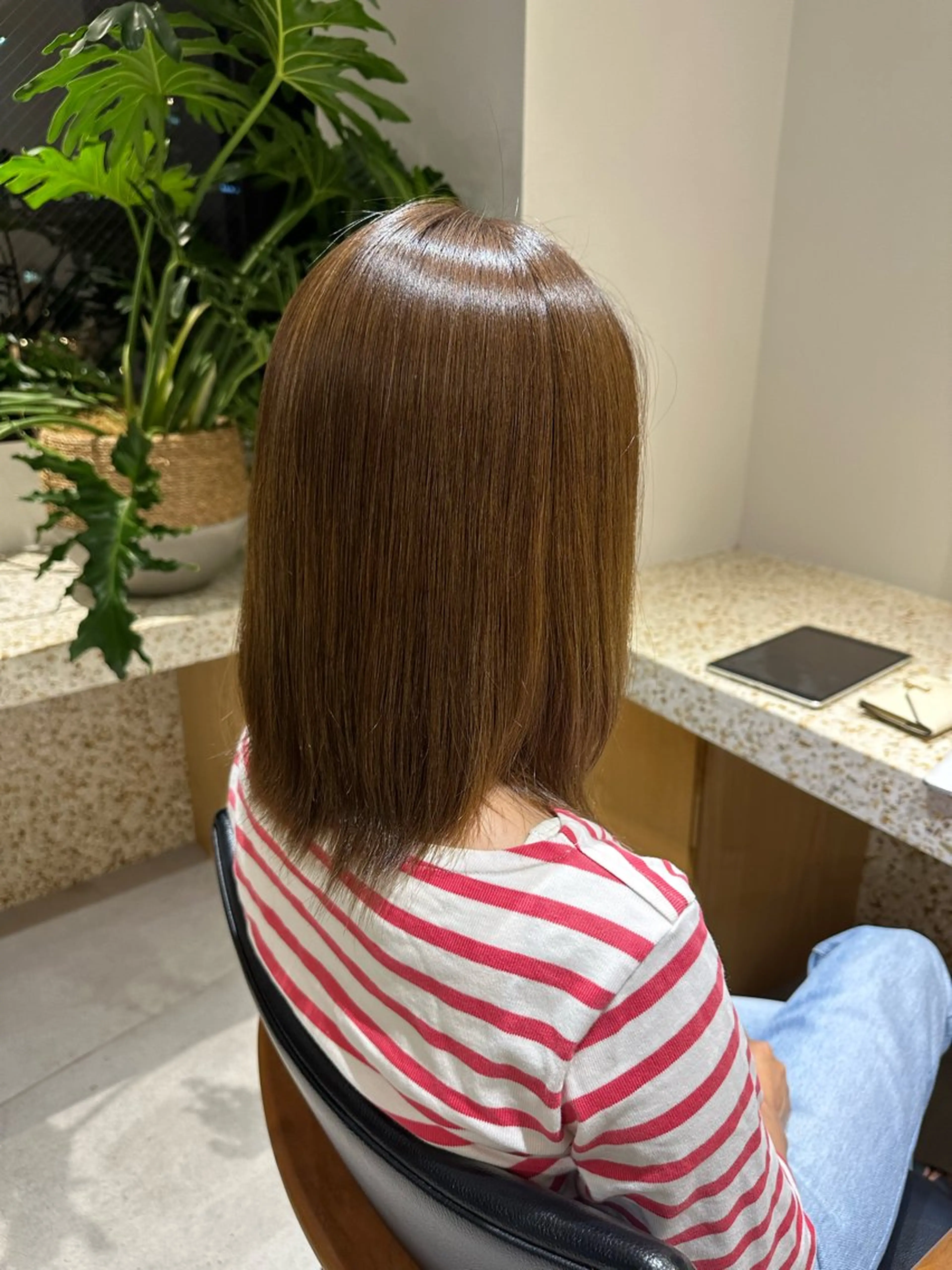 カラー アッシュ ベージュカラー ミント 酸性ストレート カット ヘアカラー トリートメント 和田 あおいのヘアスタイル