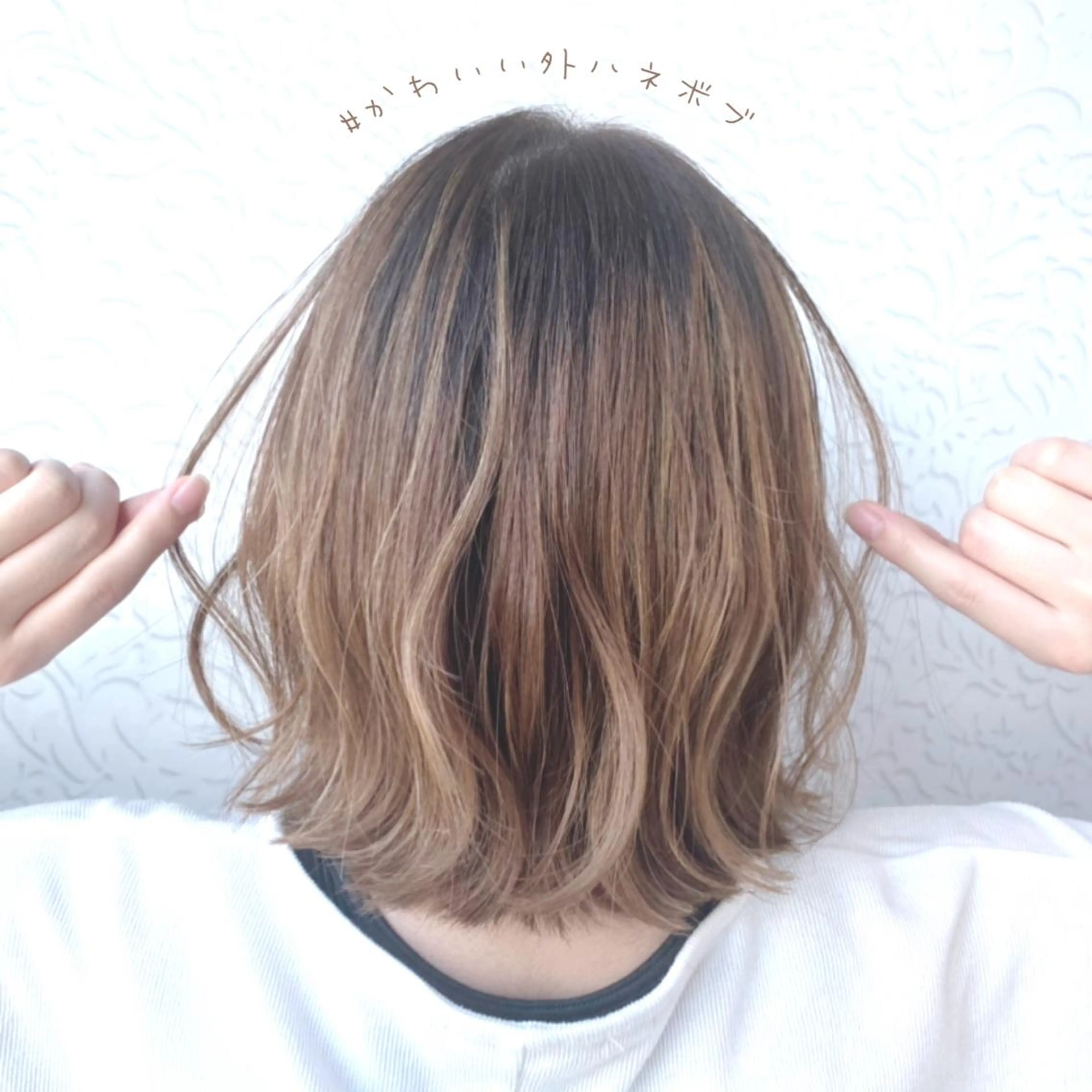 ショート ボブ 外ハネヘア PETZjasmine所属・顔周りカット/透明感 カラー🤍大塚蛍のヘアスタイル