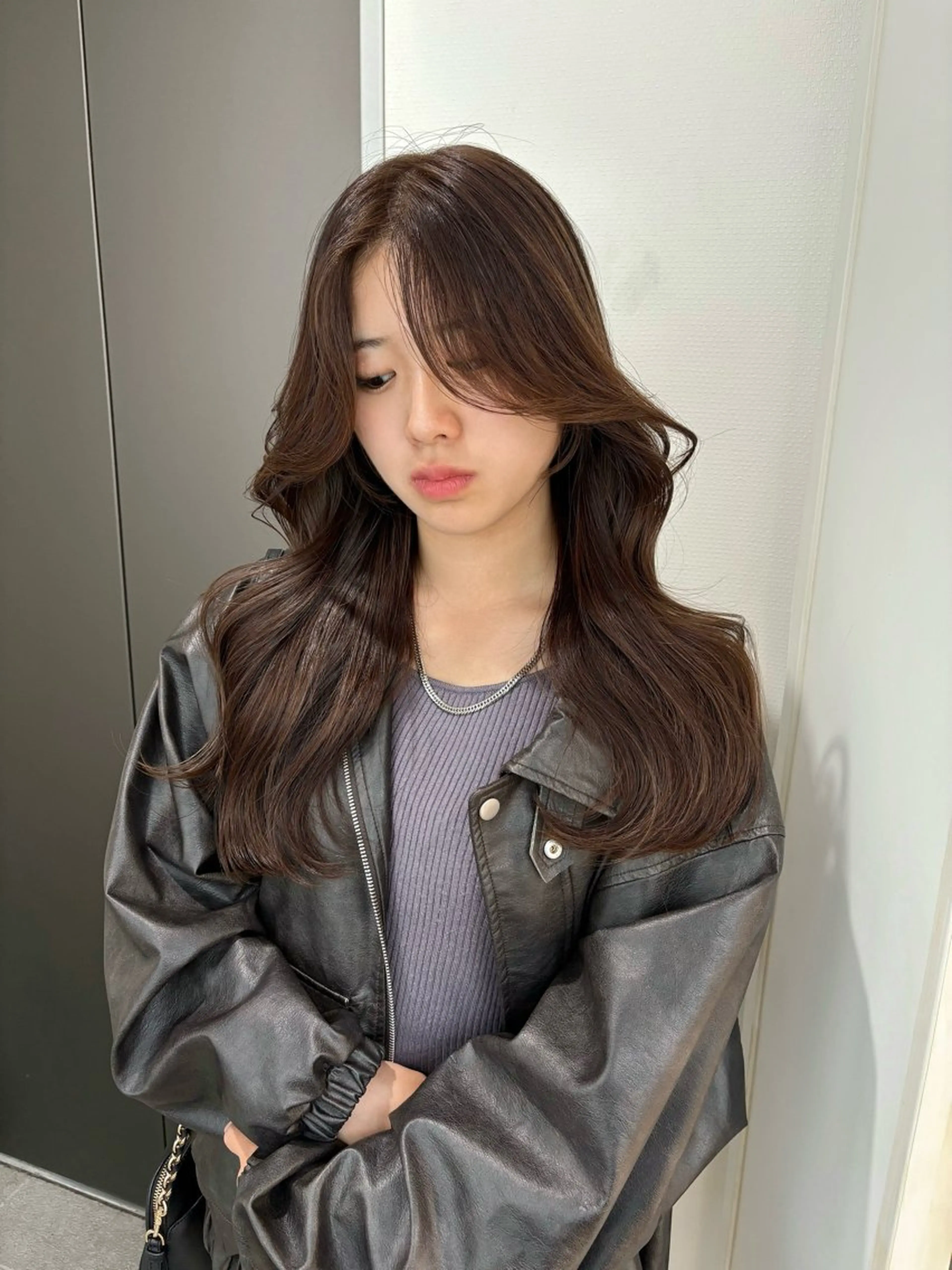 ロング カラー レイヤーカット カット ヘアカラー トリートメント MEI🎀つやカラー 🎀レイヤー🎀渋谷のヘアスタイル