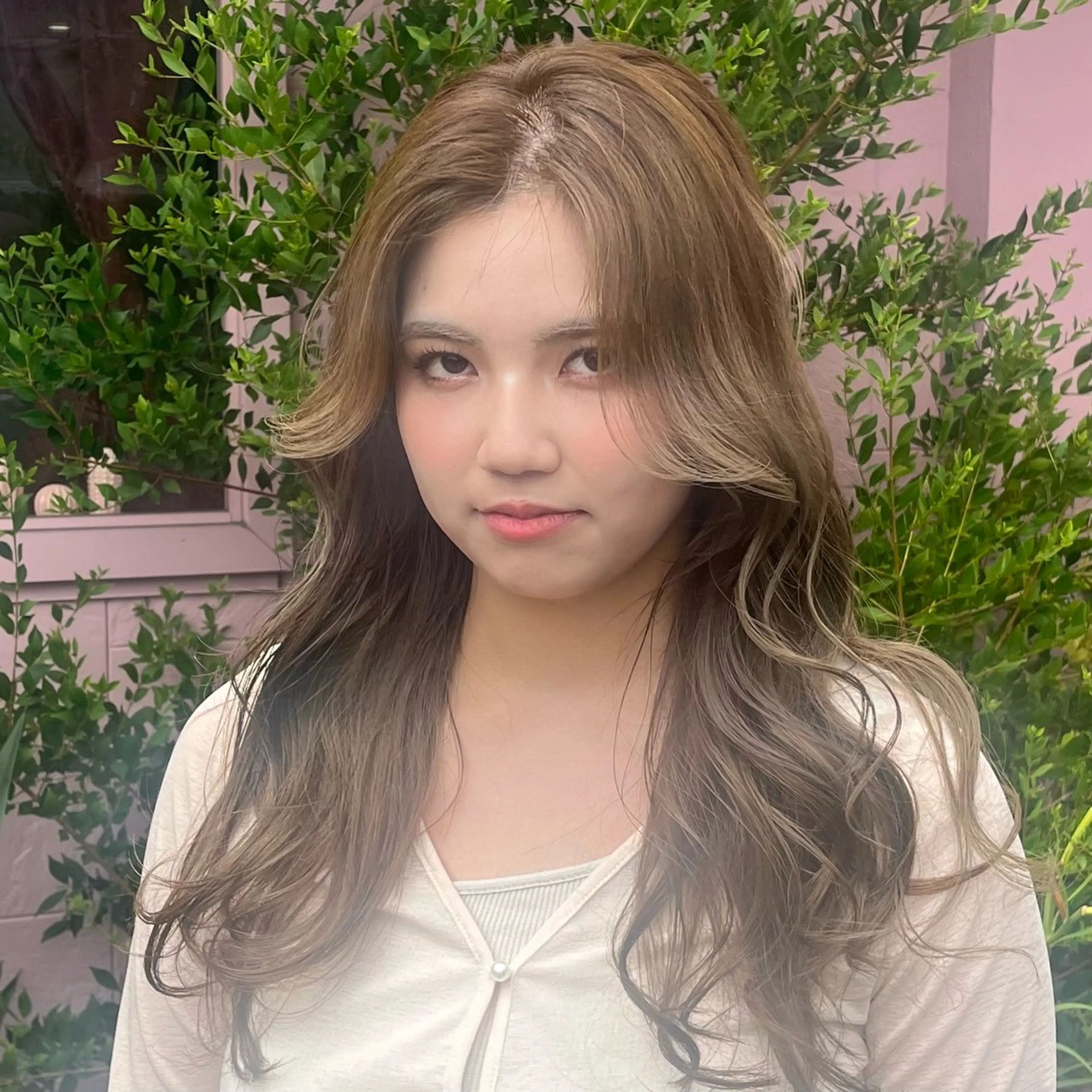 セミロング カラー カラー/韓国レイヤー /ブリーチ/hinaのヘアスタイル