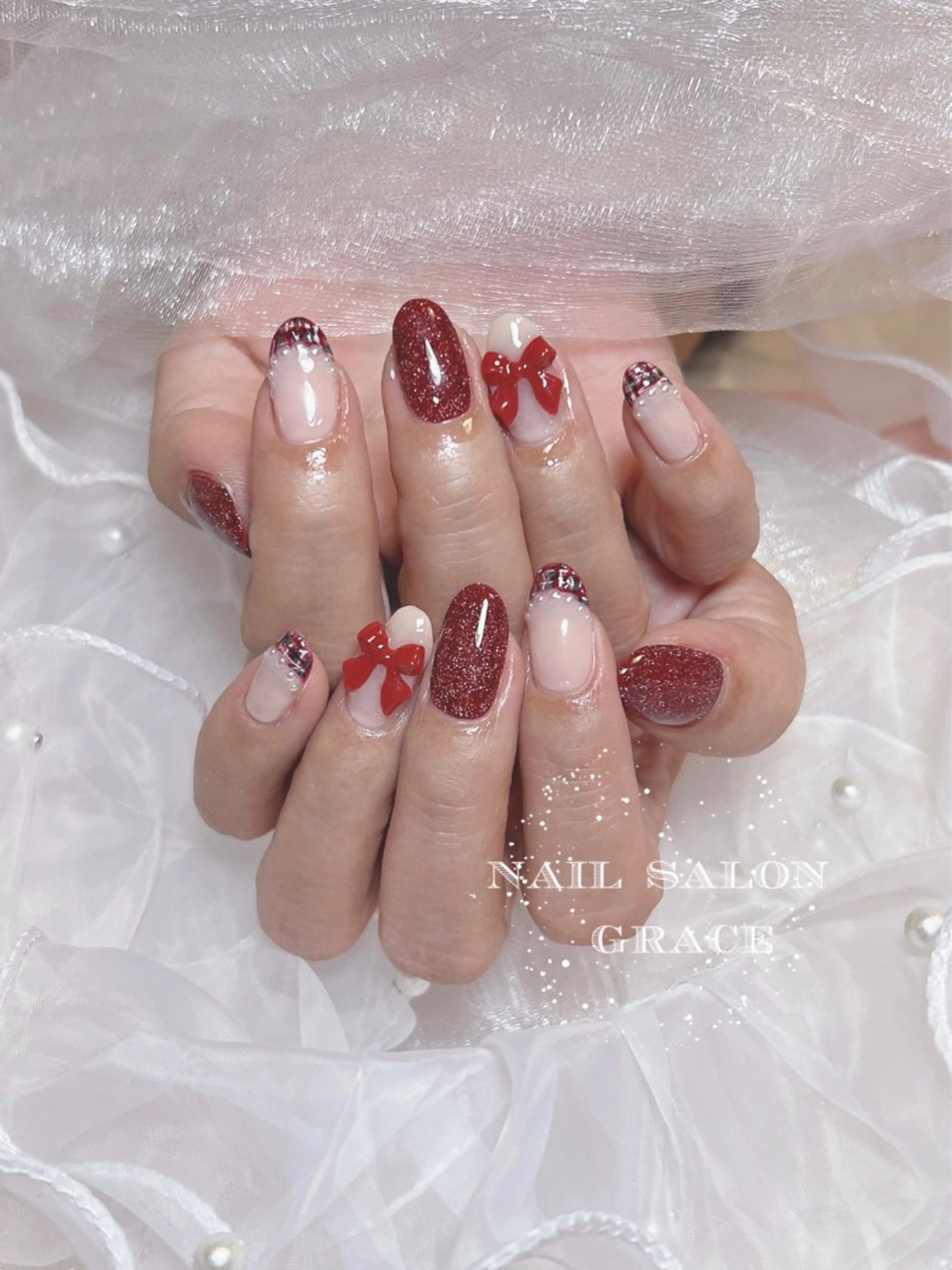 ネイル 冬ネイル クリスマス nailsalon GRACE所属・GRACE nailのネイルデザイン