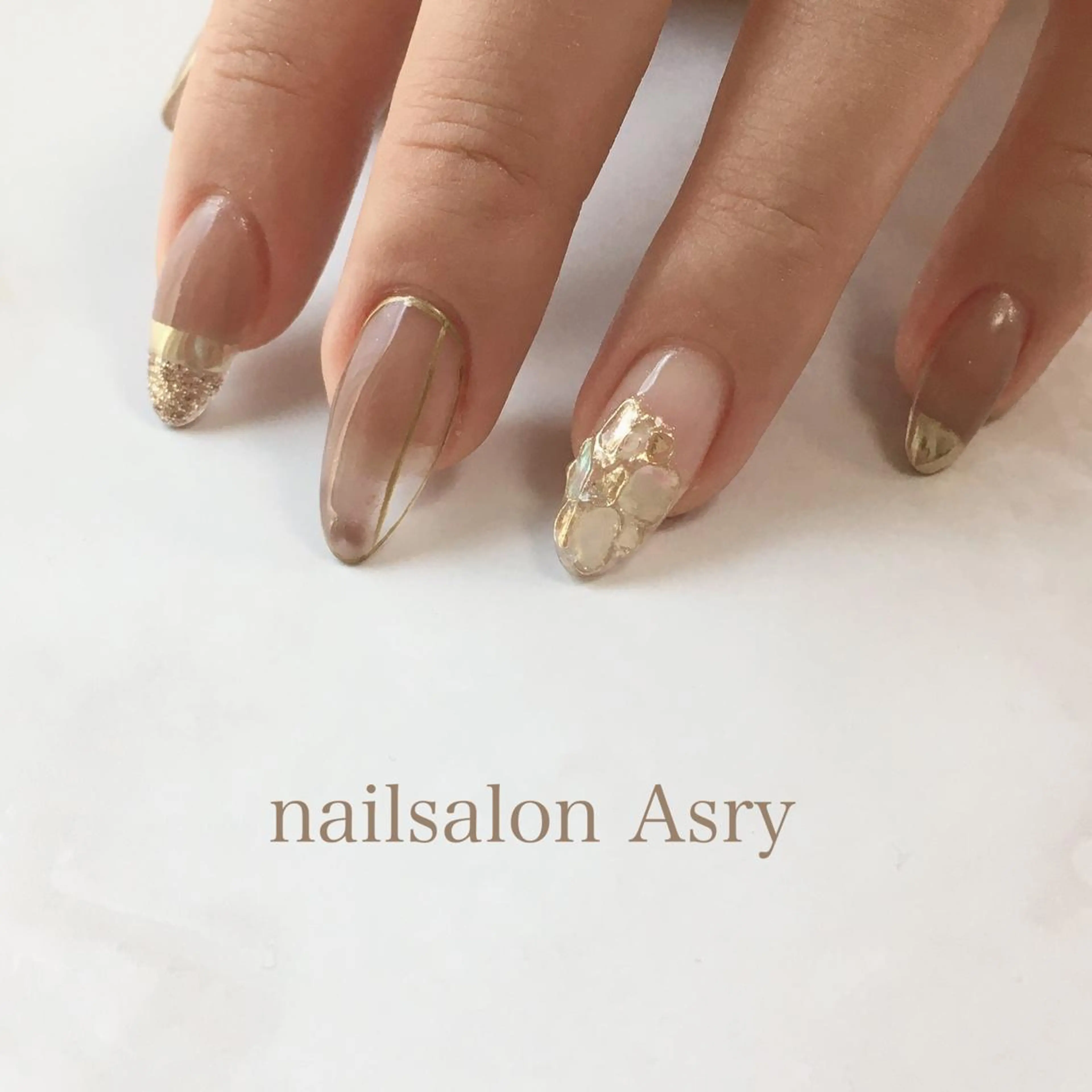 ロング ネイル nailsalon Asryのネイルデザイン