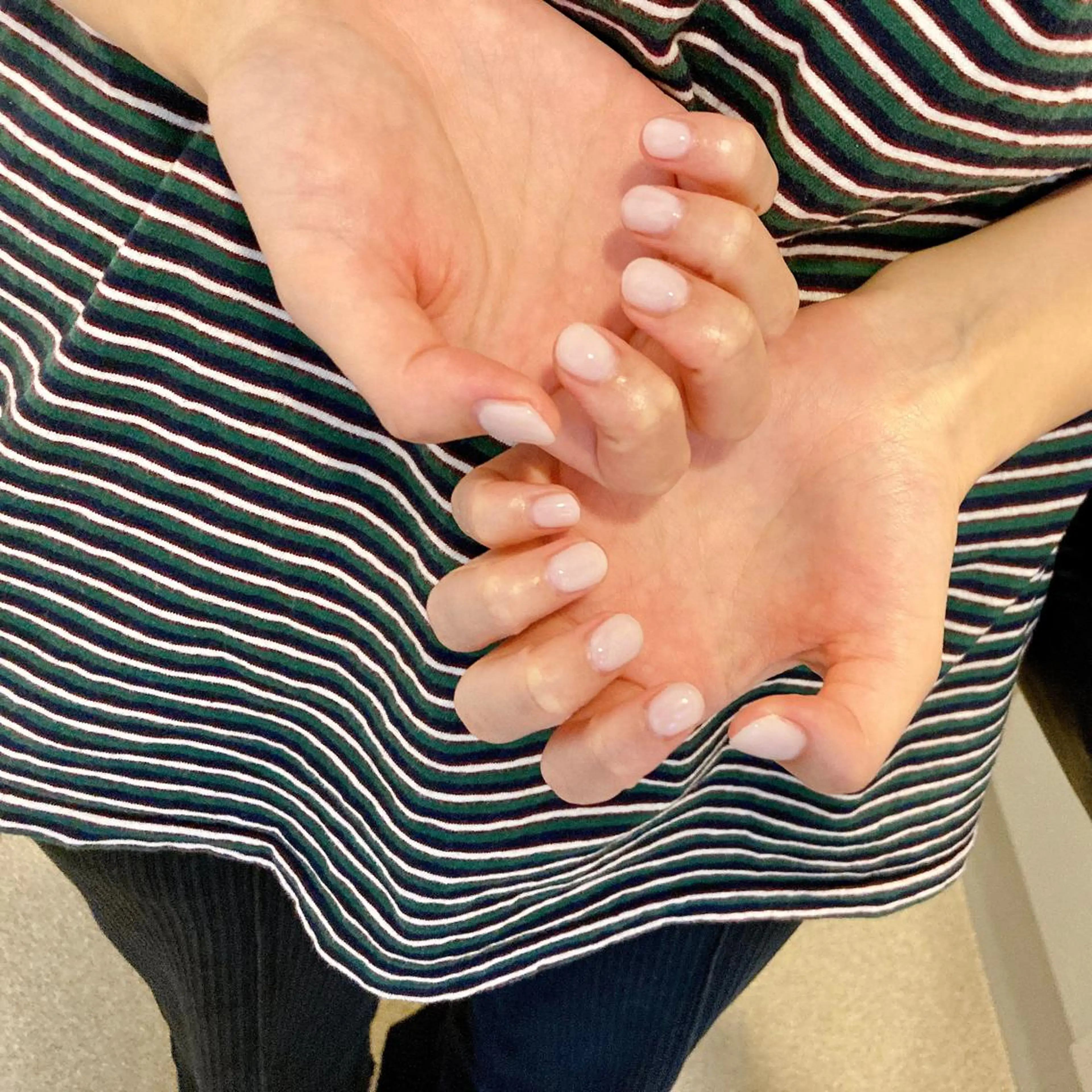 ネイル クリアネイル ホワイト ハンドネイル Mogu nail 二子玉川のネイルデザイン