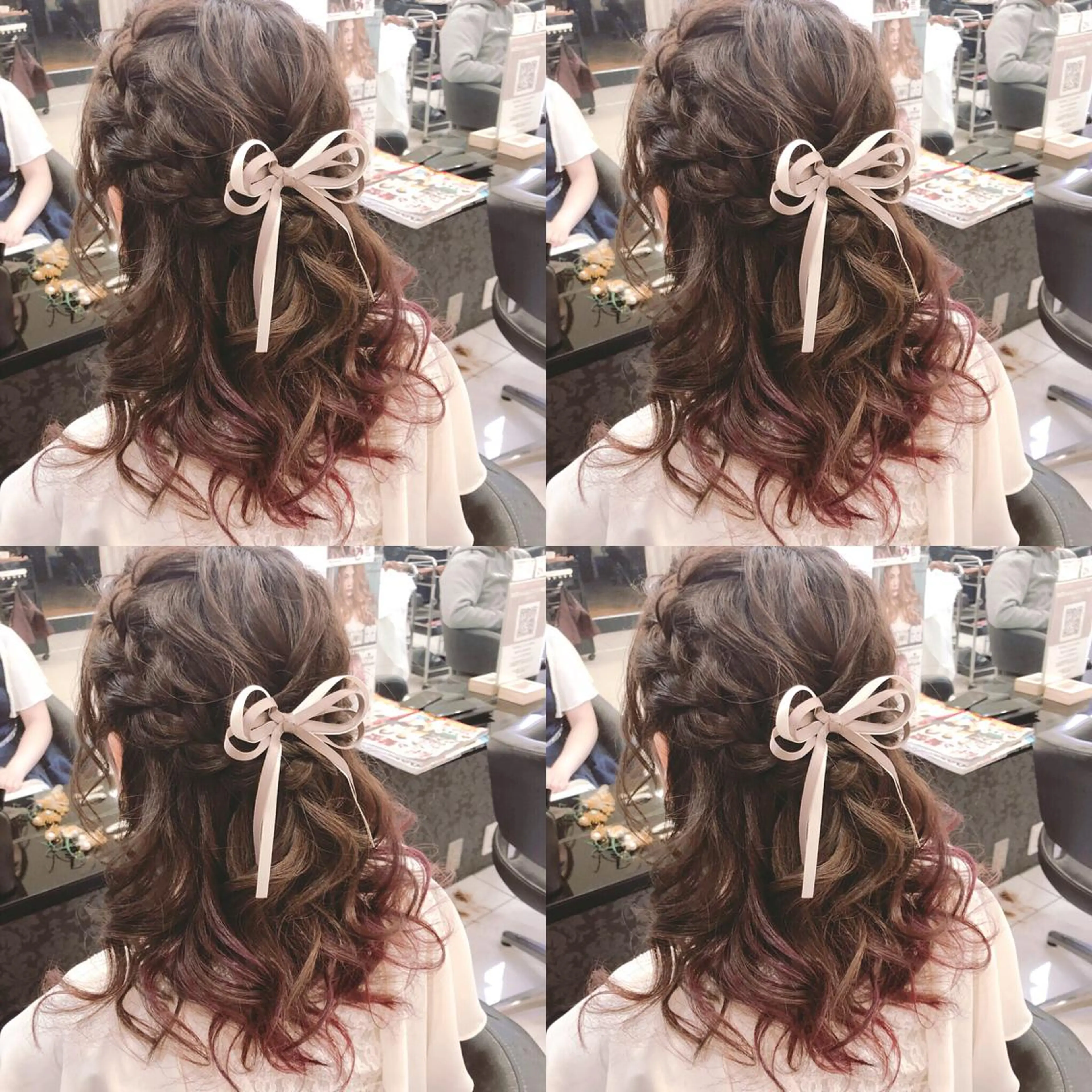 セミロング ヘアアレンジ ハーフアップ 🌷MAYU 🌷のヘアスタイル