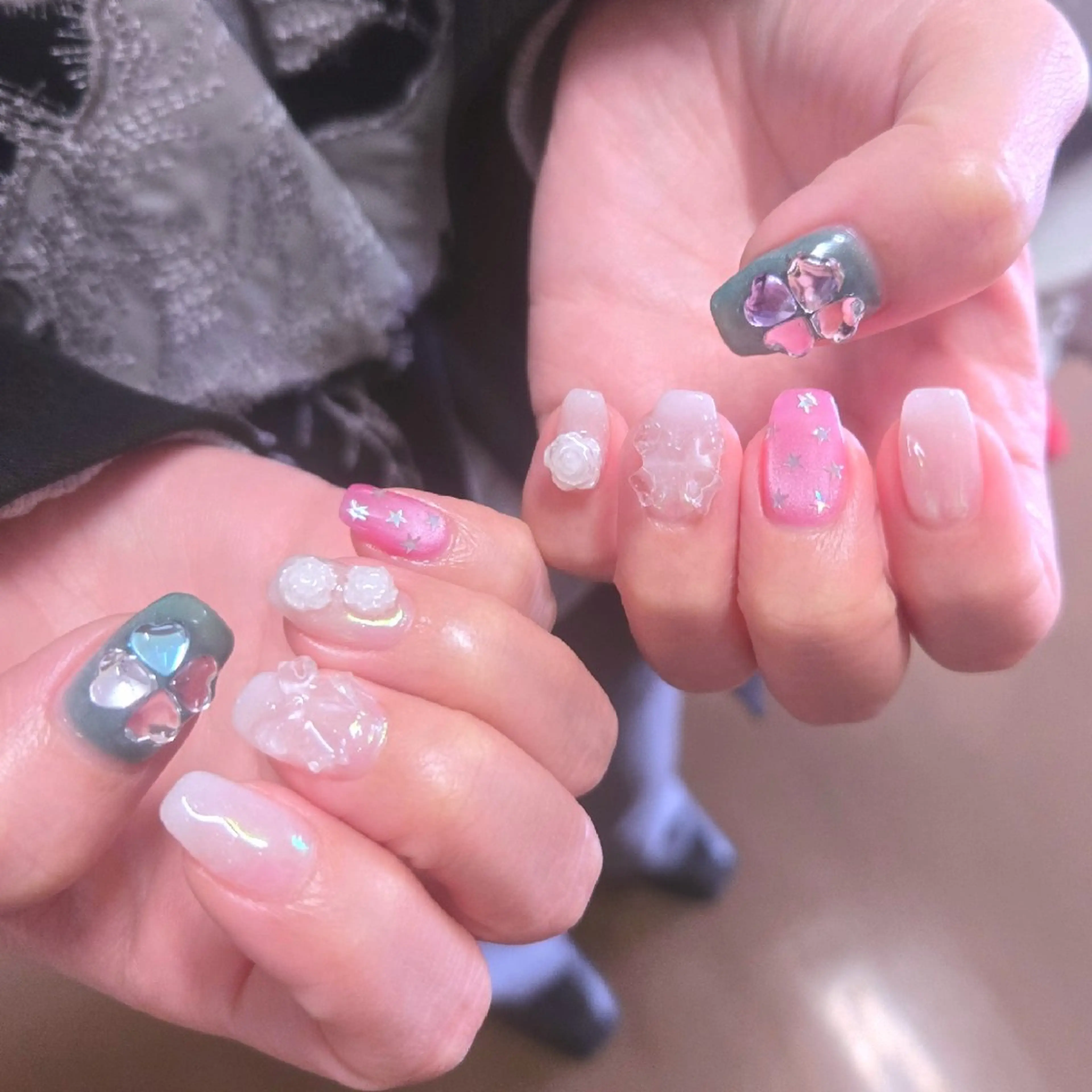 🤍𓈒𓏸︎︎︎︎【8月限定/パラジェル使用】120分持ち込みデザイン🫧の写真