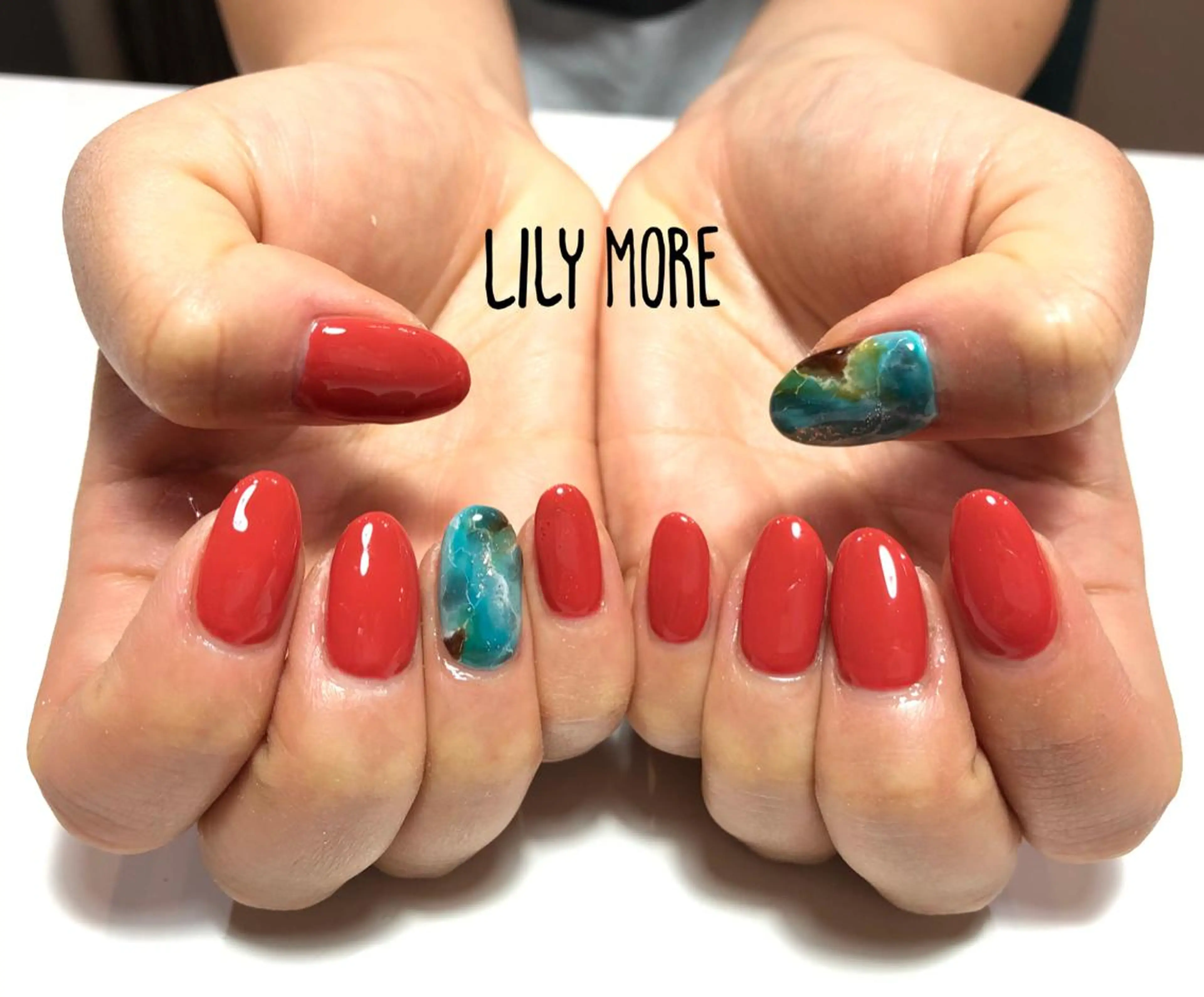 ネイル 大理石ネイル(マーブル) Lily closetのネイルデザイン