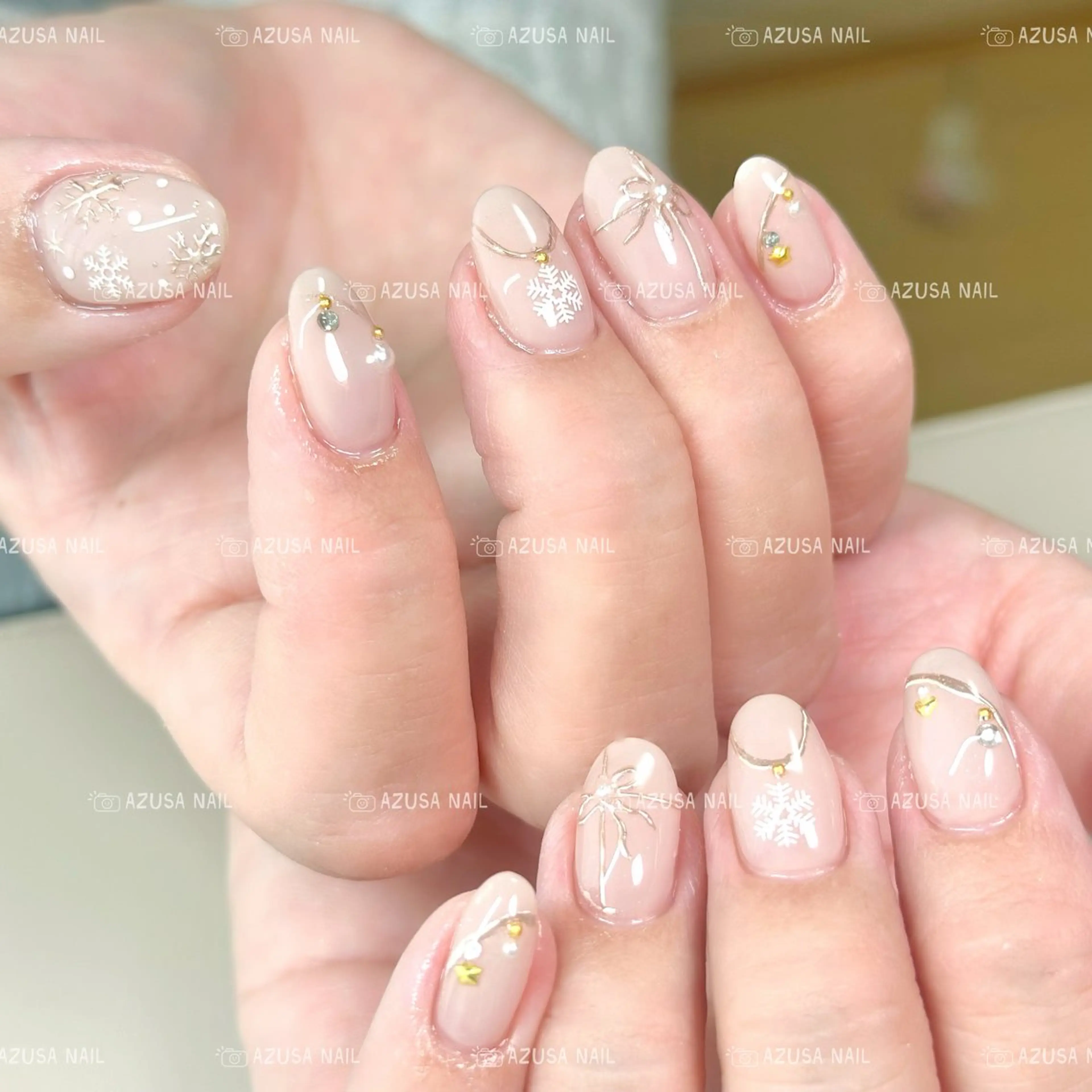 ネイル アートネイル フラッシュネイル フレンチネイル ゴールド マグネットネイル ハンドネイル 🧸自宅ネイル あずさのネイルデザイン