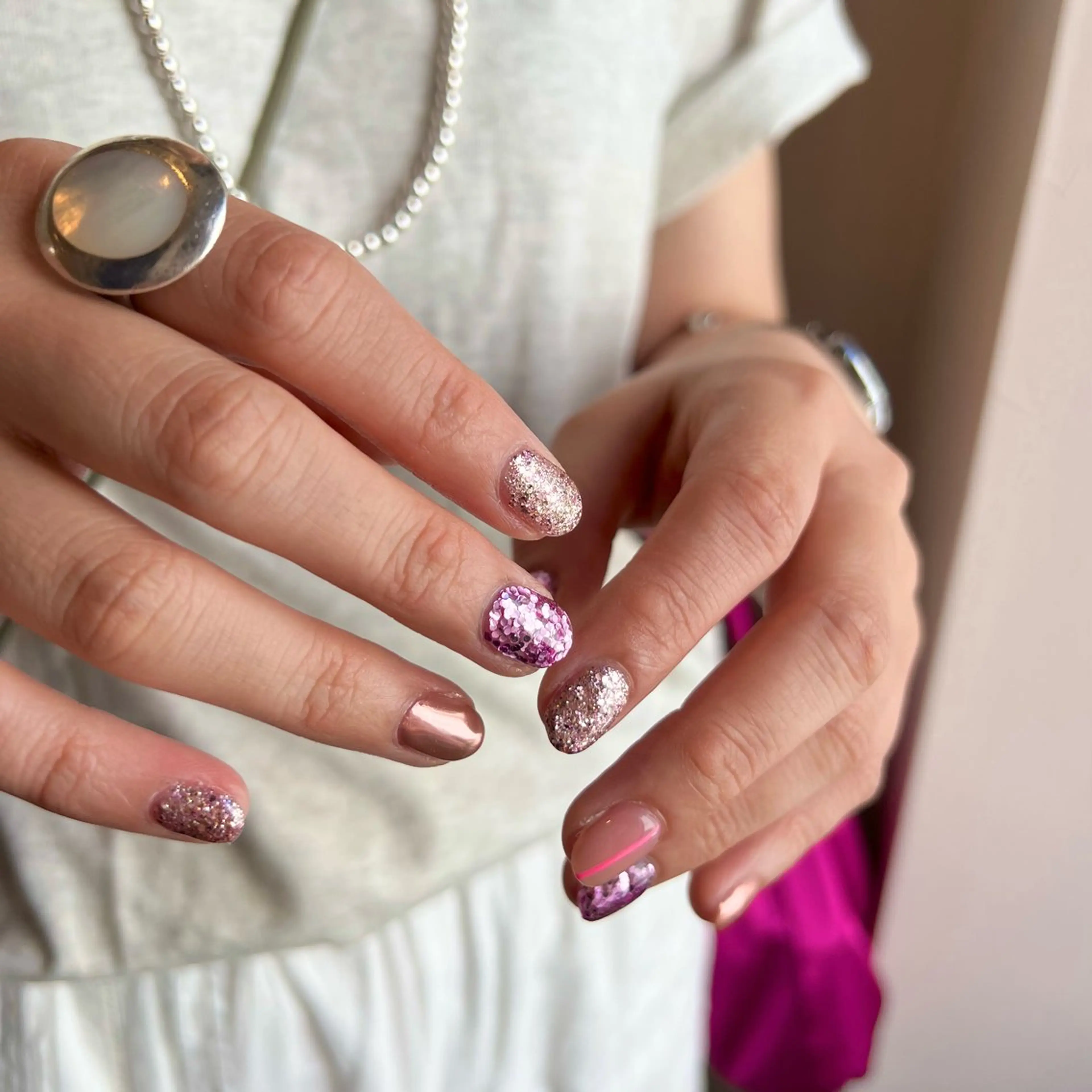 ネイル ピンク Yarm As Etel　。のネイルデザイン