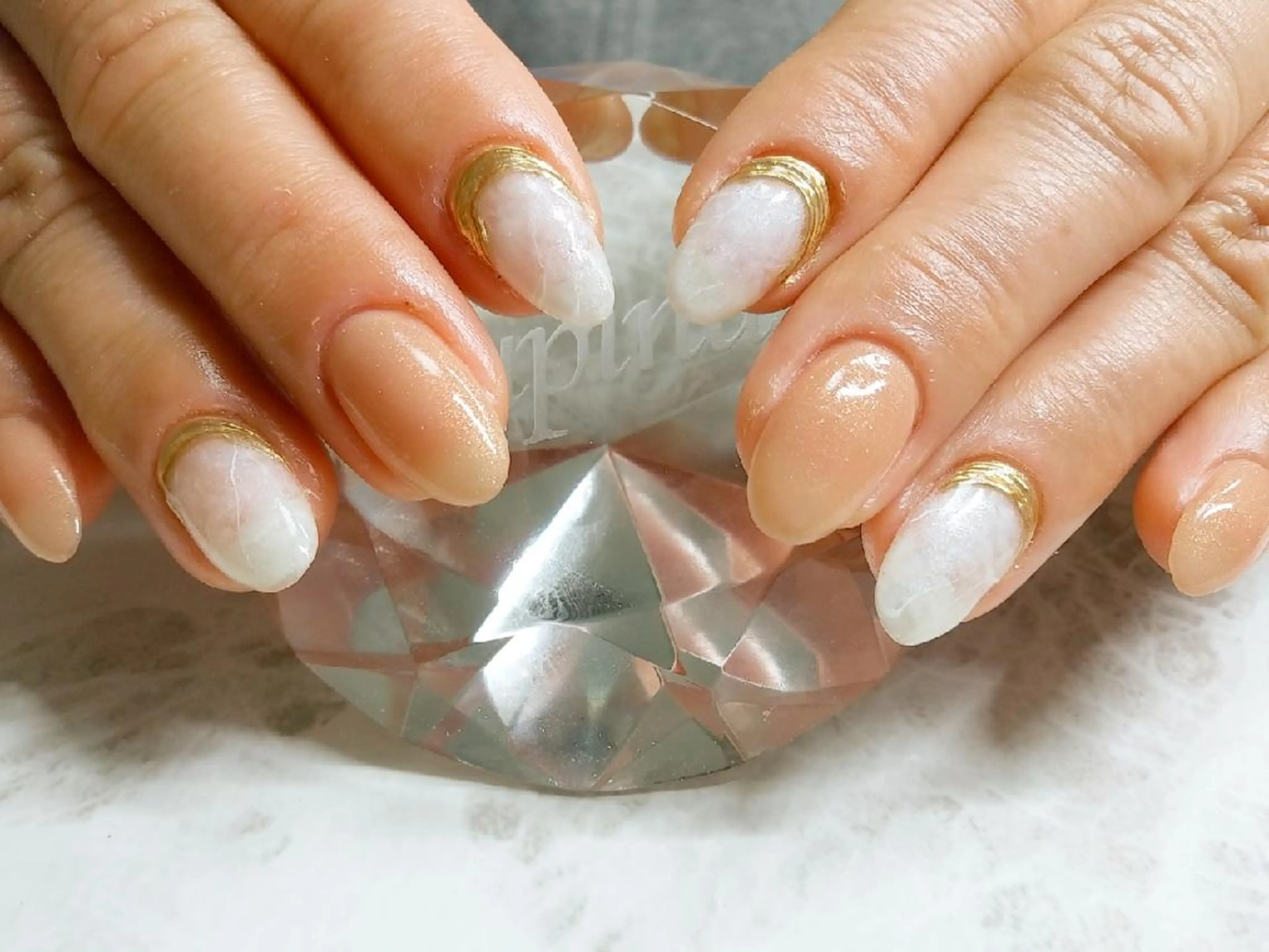 ネイル 大理石ネイル(マーブル) ハンドネイル フットネイル Lupinus所属・Lupinus ルピナスのネイルデザイン