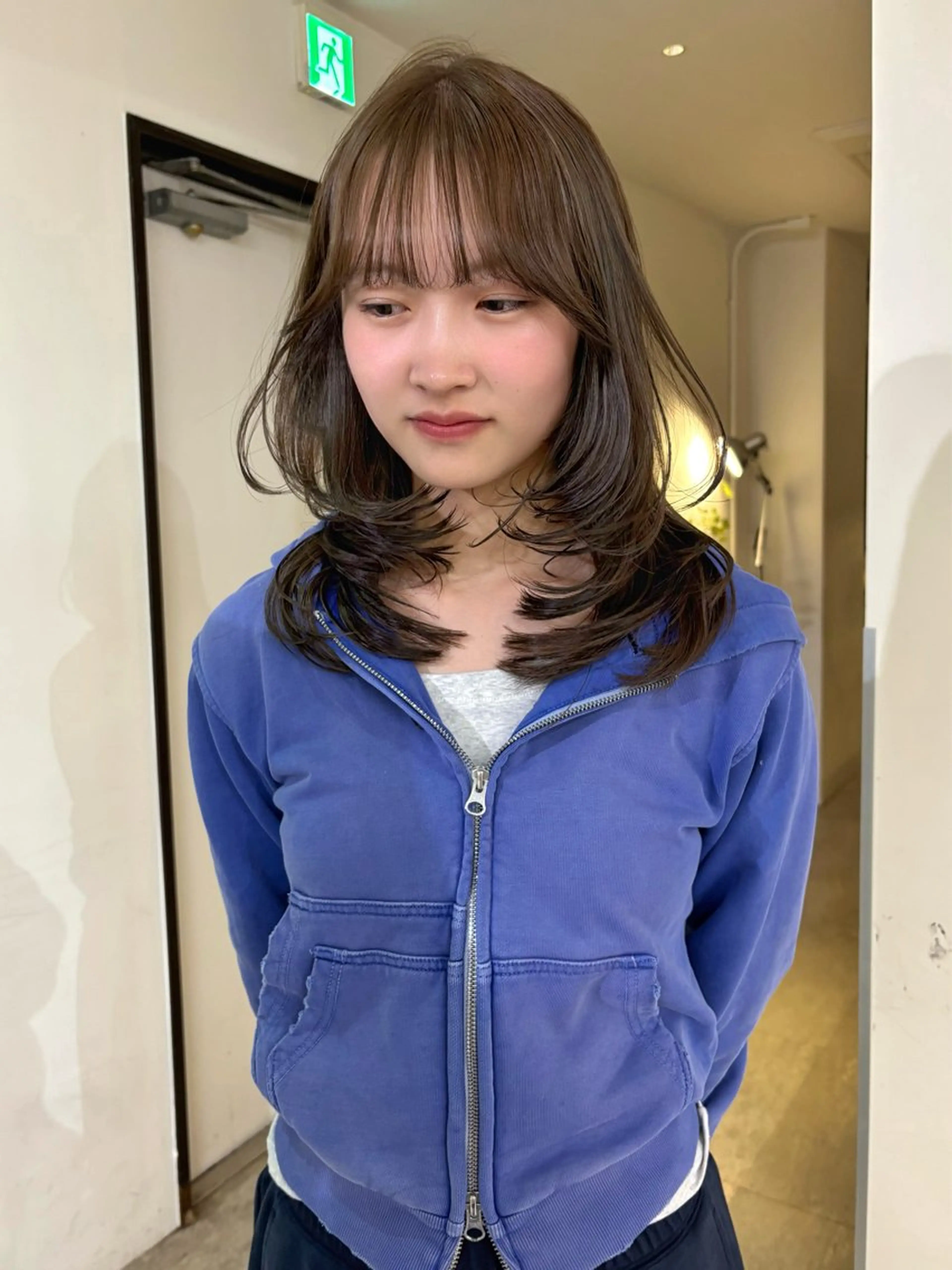 ミディアム カラー ブリーチ ダブルカラー ブリーチなしカラー カット ヘアカラー mizuki/ピンク ベージュ.レイヤーのヘアスタイル