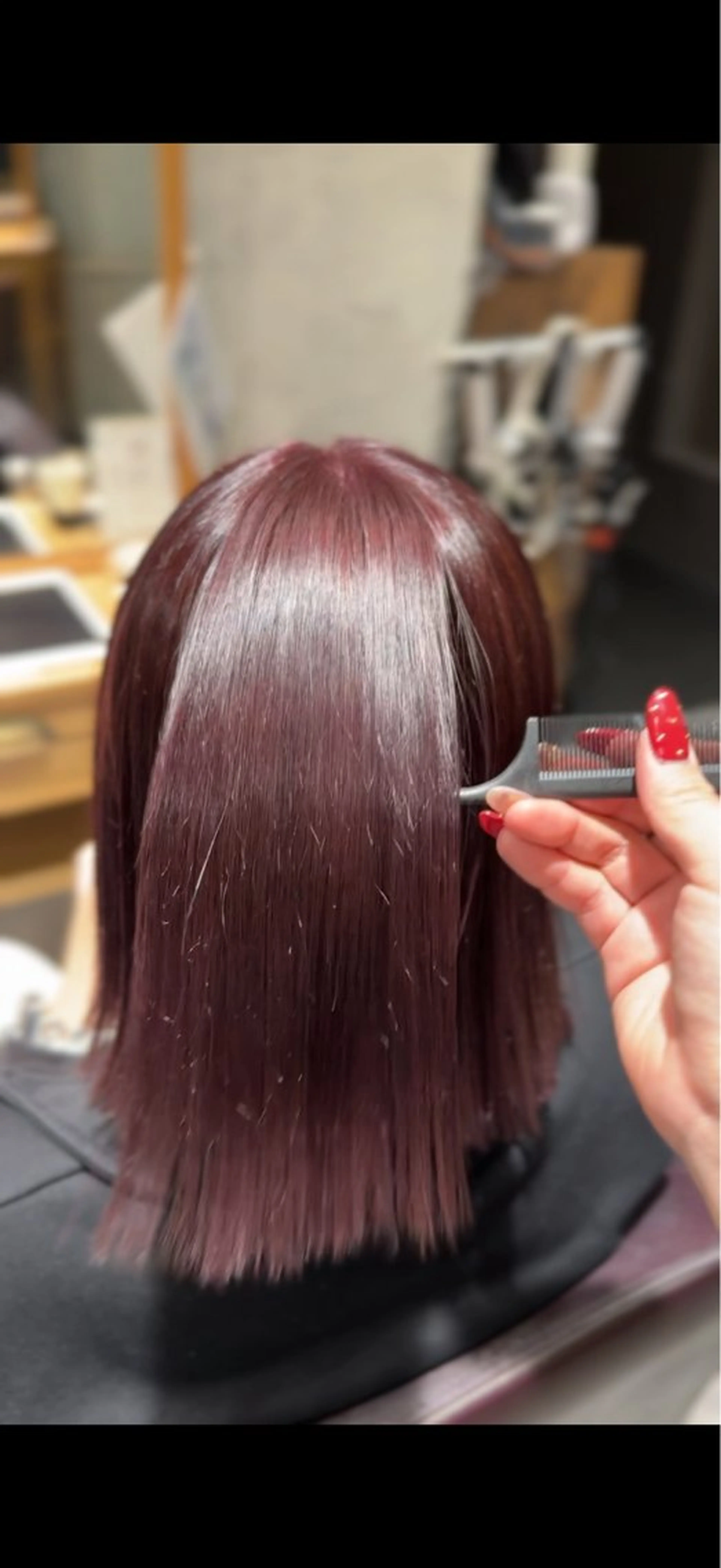 ミディアム カラー カット ヘアカラー Afinar 乃空(ノア)のヘアスタイル