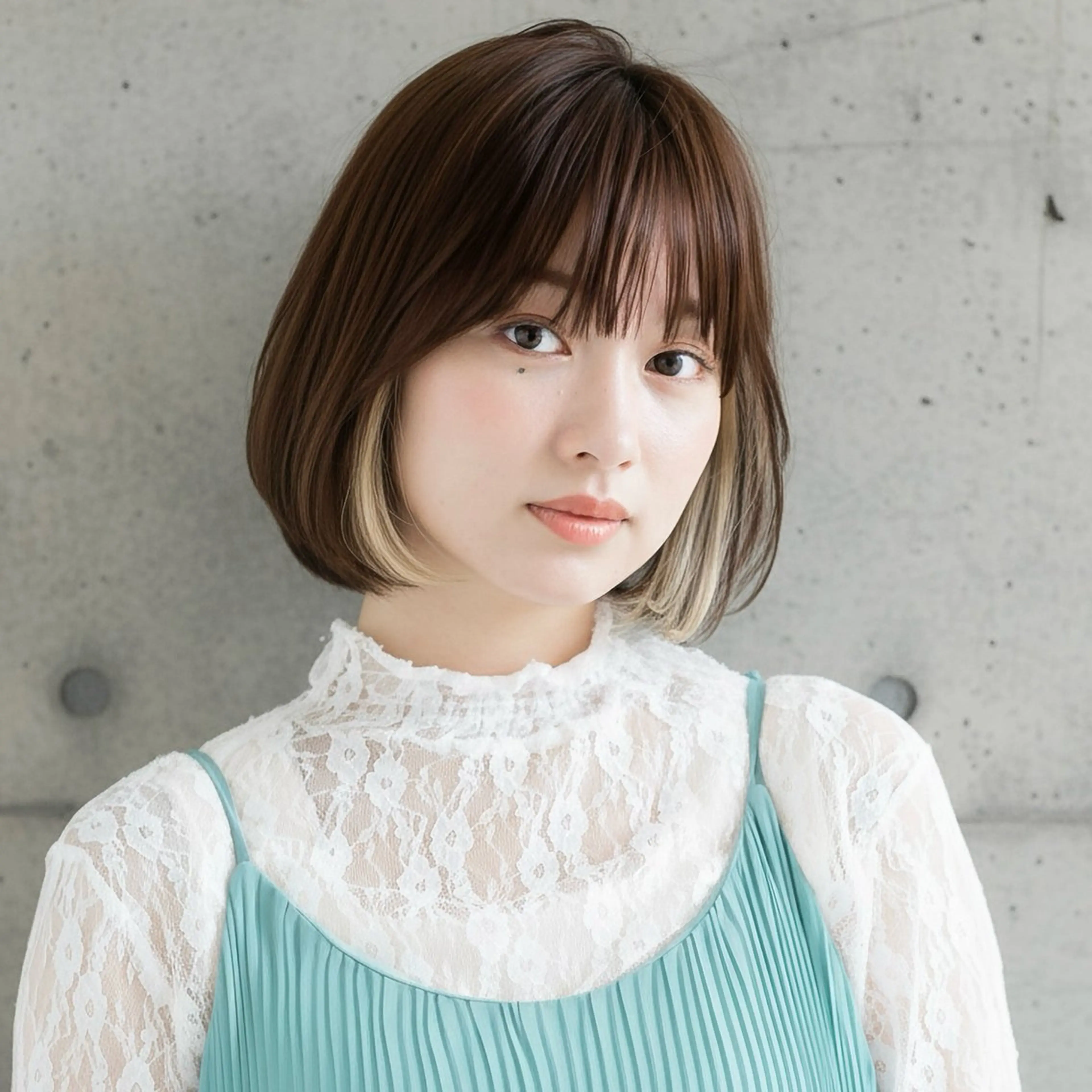 ミディアム カット ヘアカラー 田窪 珠妃のヘアスタイル