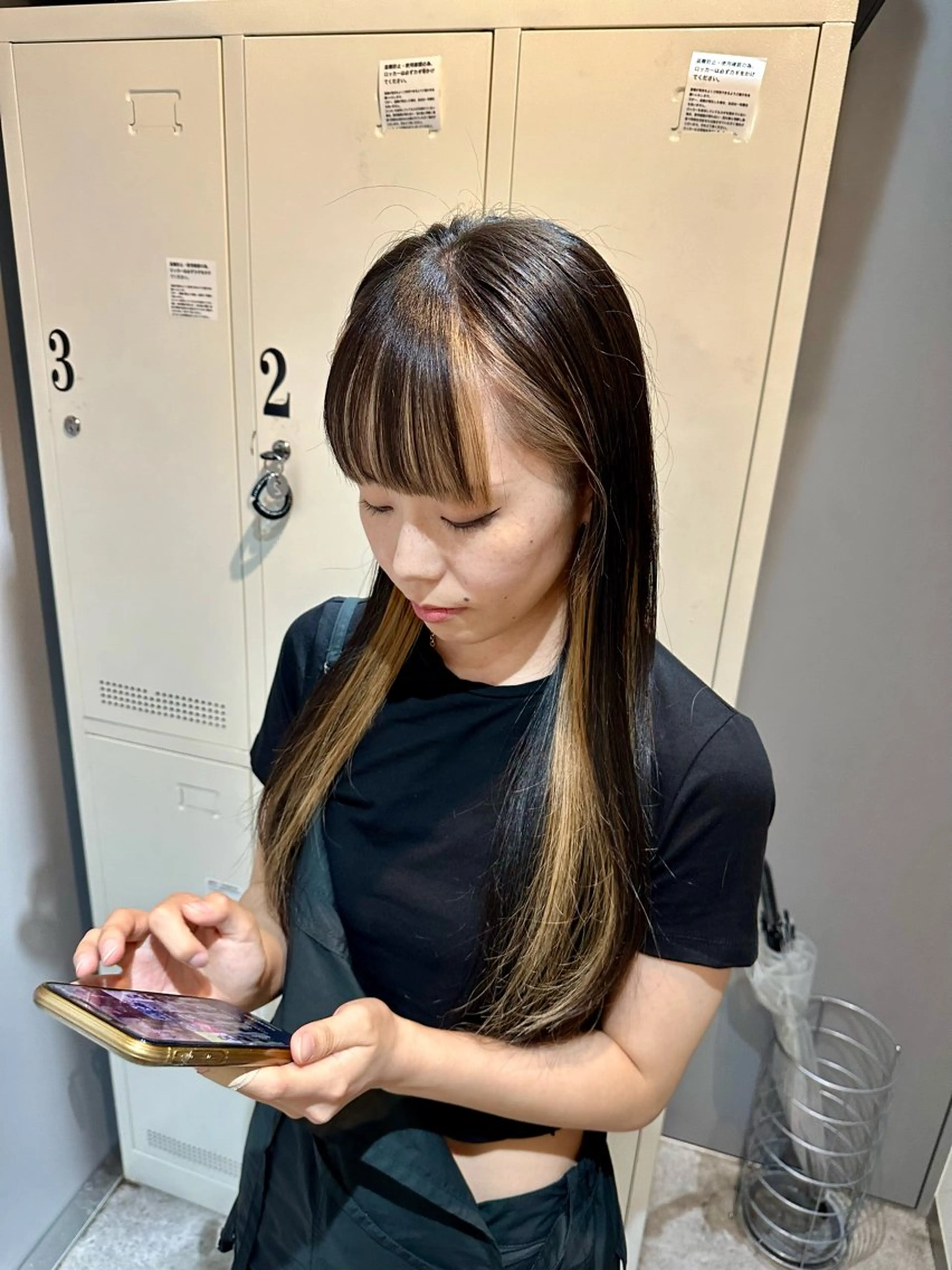 セミロング カラー 縮毛矯正+モテカラー 🎀✨MIHOのヘアスタイル