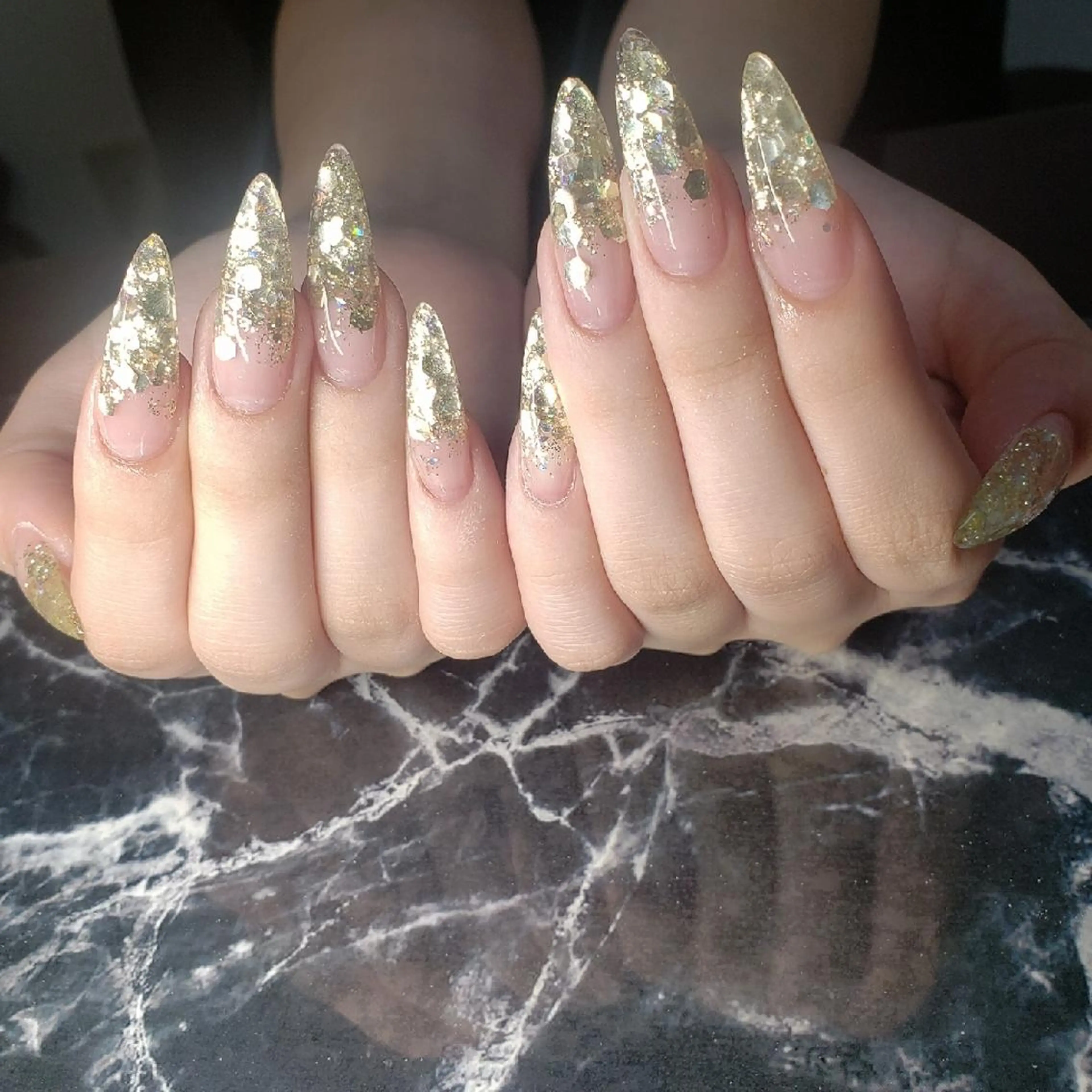 ロング ネイル ハンドネイル クロキ 。のネイルデザイン