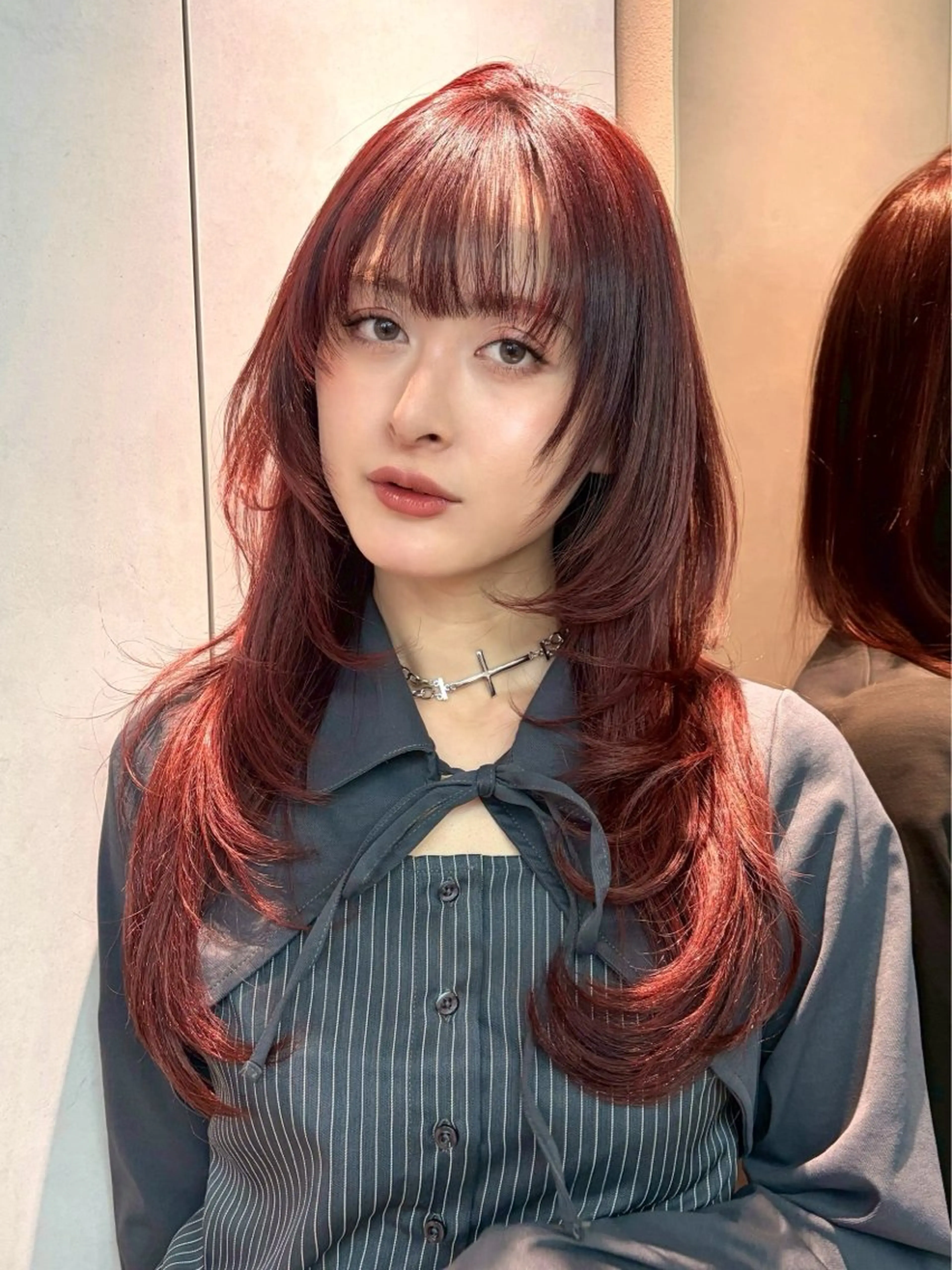 ロング カット ヘアカラー 浦和/ハッシュカット /レイヤー/設樂彩乃のヘアスタイル