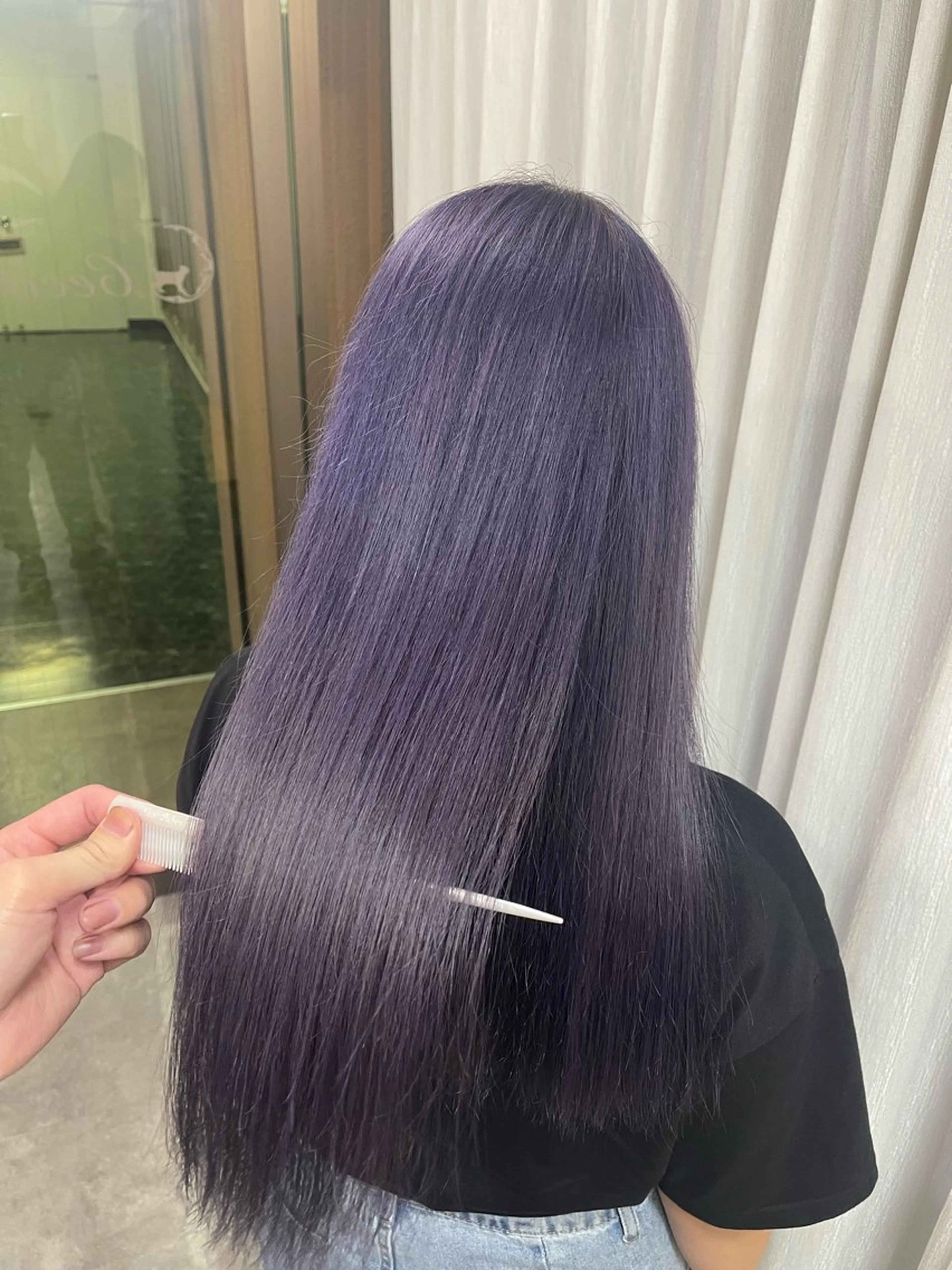 ロング カラー ブリーチ ケアブリーチ デザインカラー ダブルカラー 髪質改善 ヘアカラー トリートメント SOYON西大寺店所属・ダブルカラー/ 髪質改善💎安藤のヘアスタイル