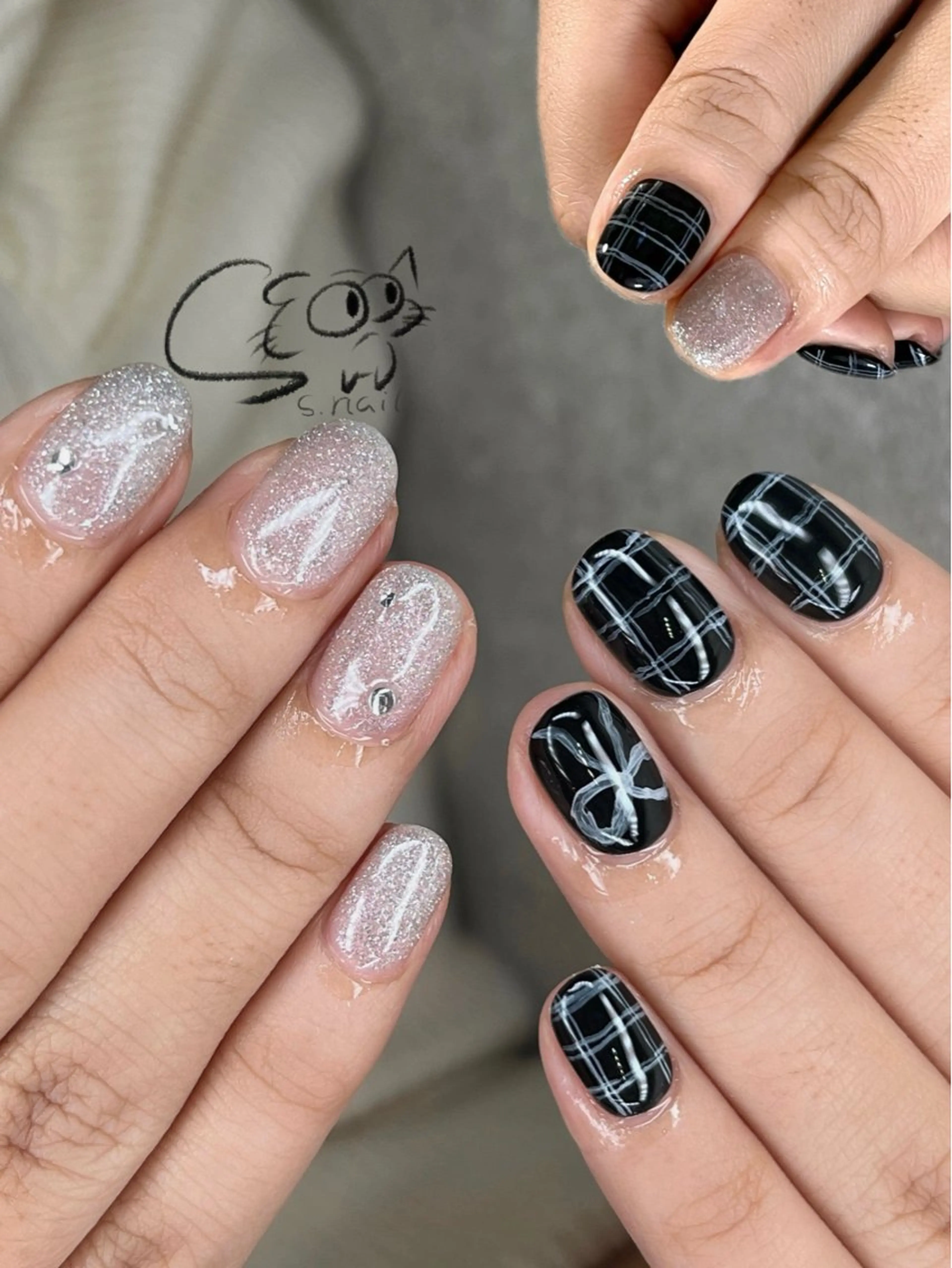 ネイル チークネイル フレンチネイル グラデーション マグネットネイル ワンカラーネイル ハンドネイル S.nail所属・S.nail _のネイルデザイン