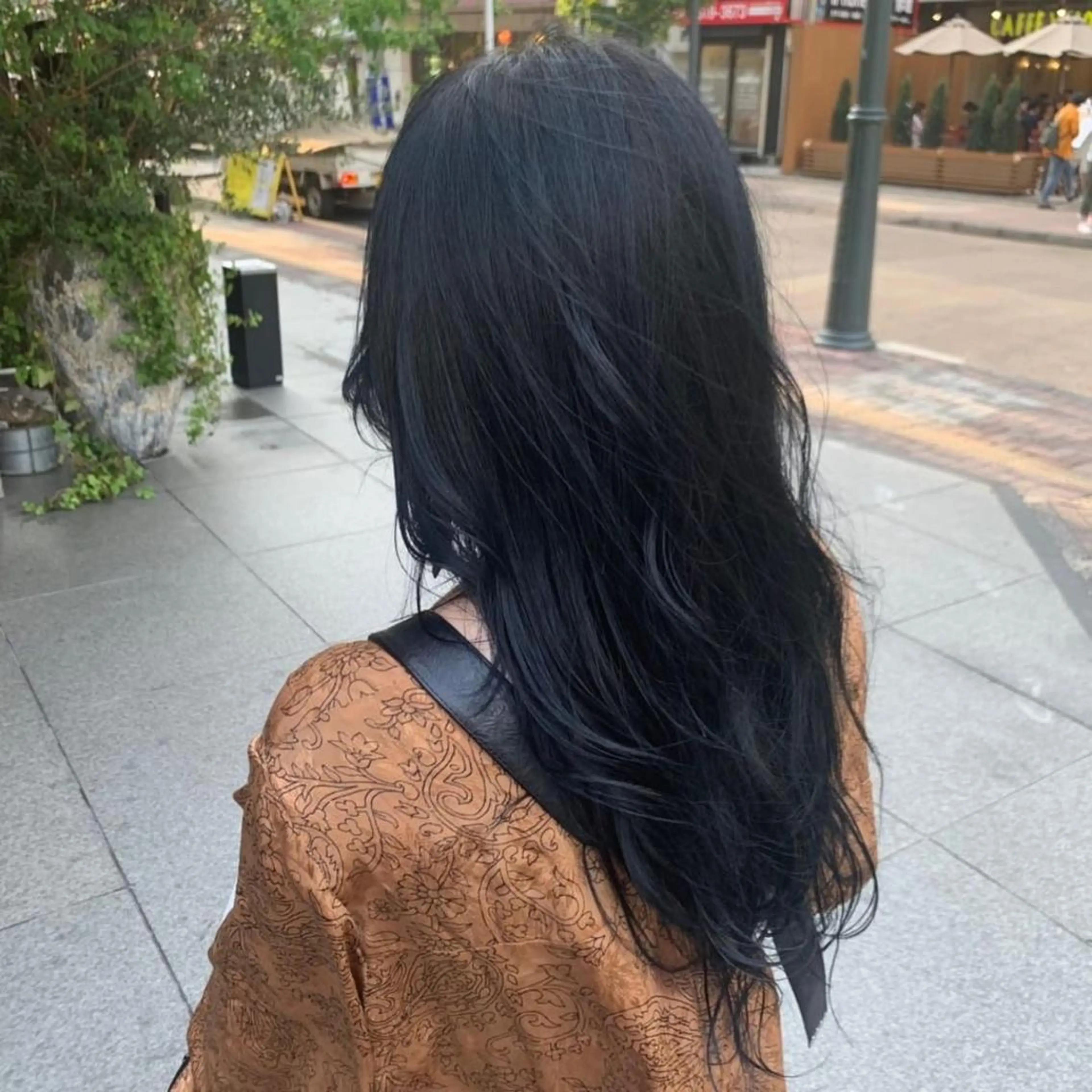 ロング カラー AMI ウルフパーマ/メンズのヘアスタイル