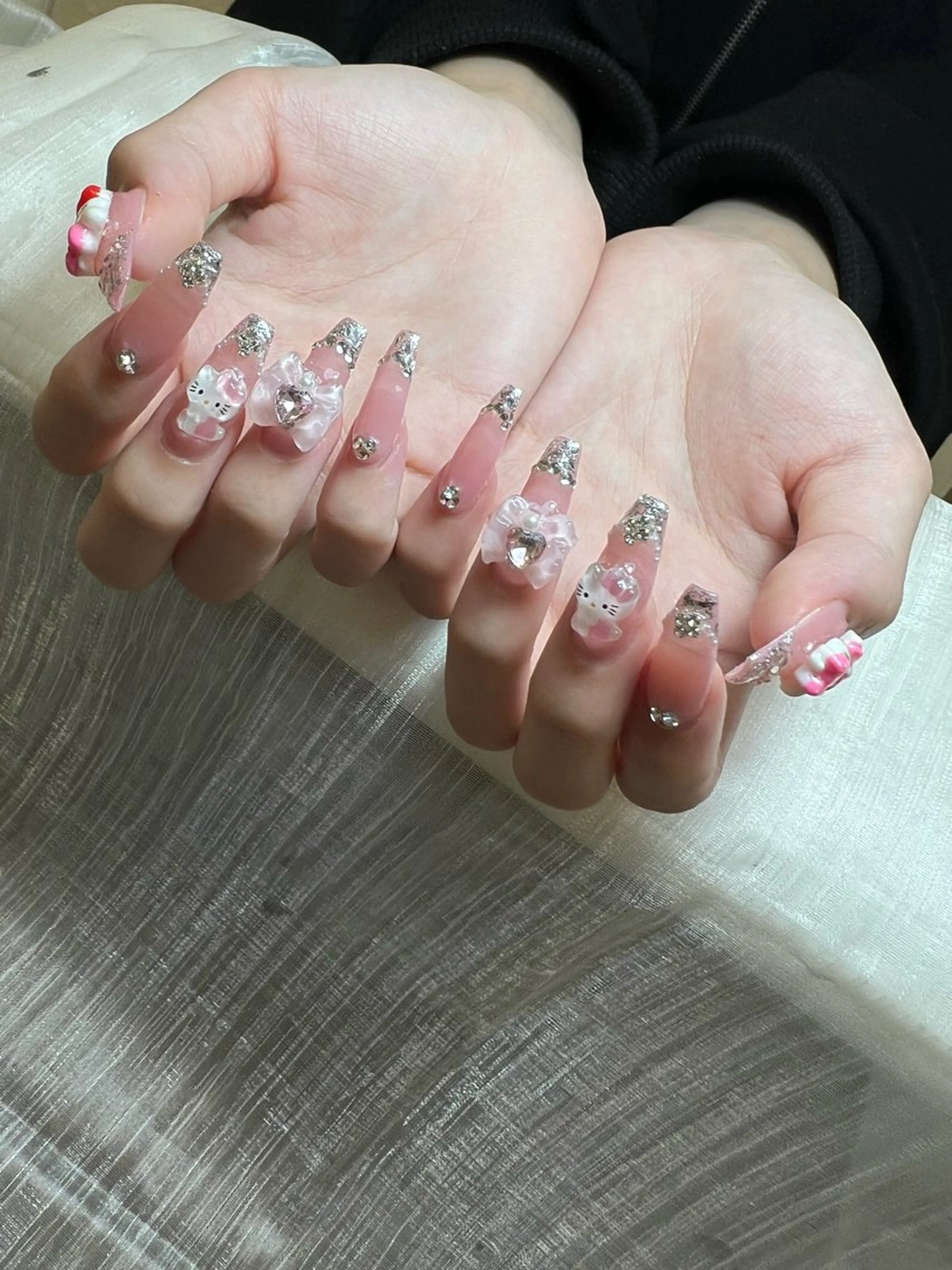 ネイル マグネットネイル ミラーネイル ネイルチップ 冬ネイル Lee Nailsのネイルデザイン
