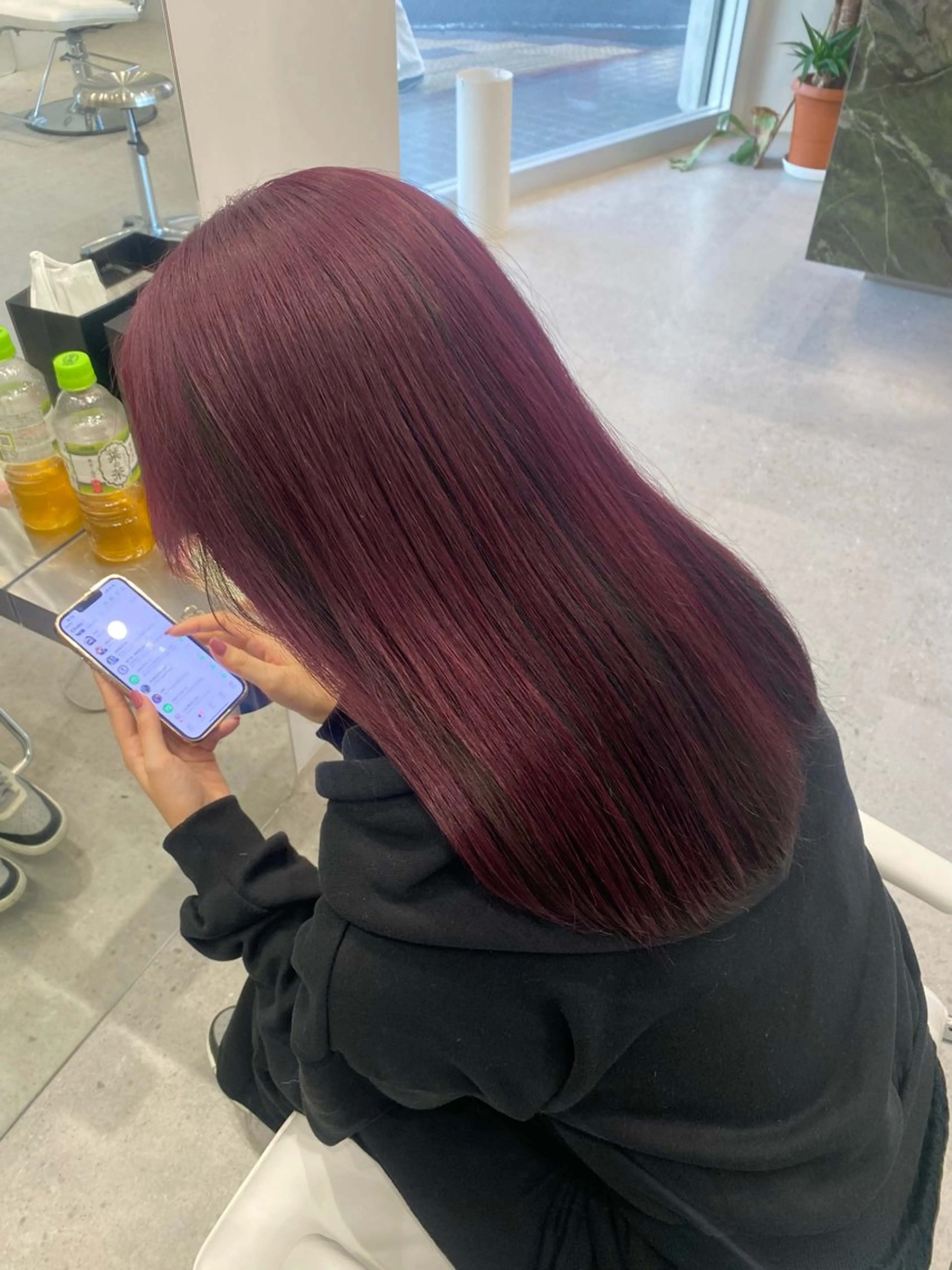 ロング カラー ブリーチ ラベンダーカラー ピンクカラー ピンクラベンダー ヘアカラー mina🪐立川駅/ レイヤー/ボブのヘアスタイル