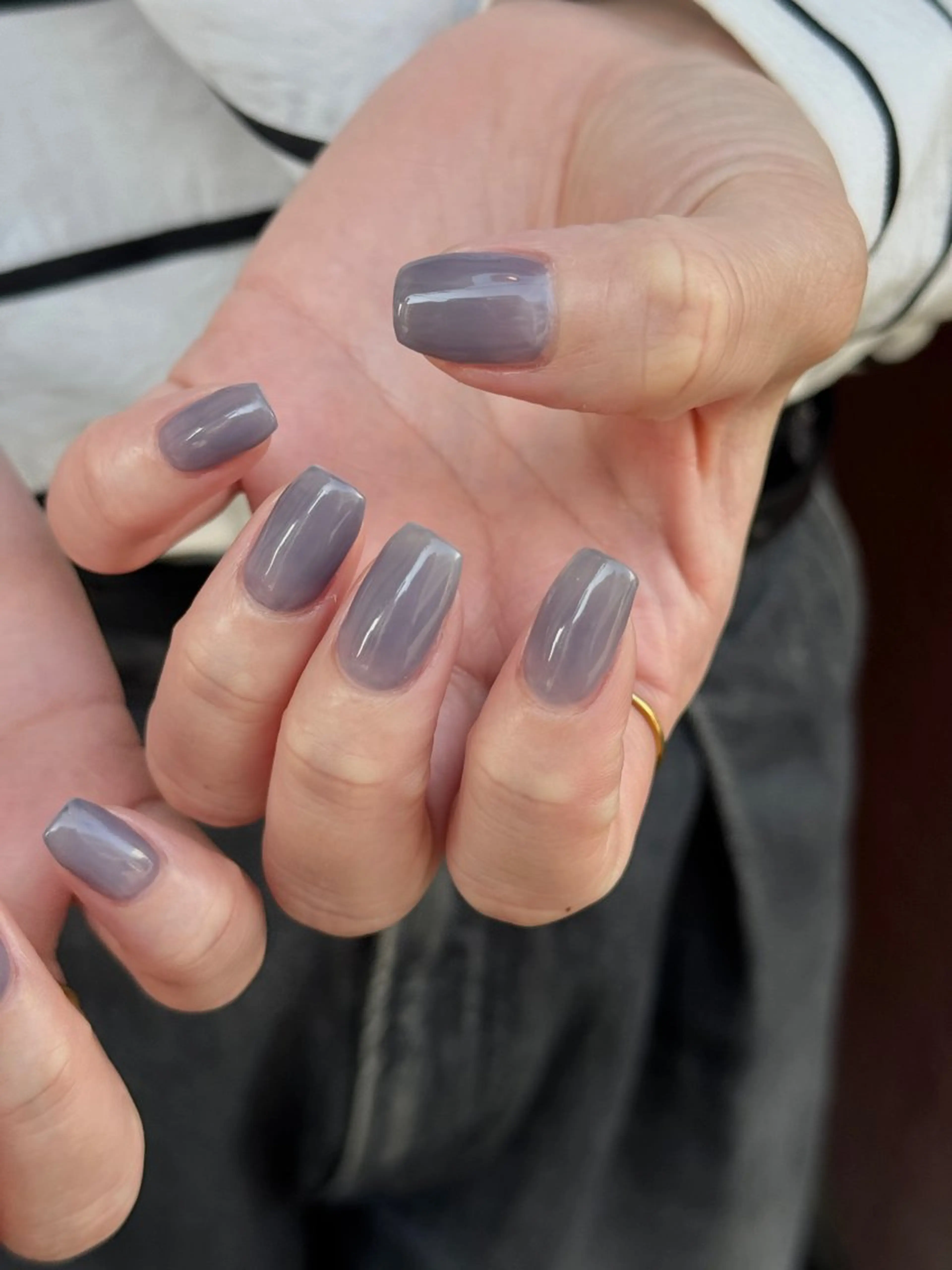 ネイル クリアネイル ニュアンスネイル ワンカラーネイル シンプルネイル ハンドネイル アート×育爪施術 Kaph✻なんば堀江のネイルデザイン