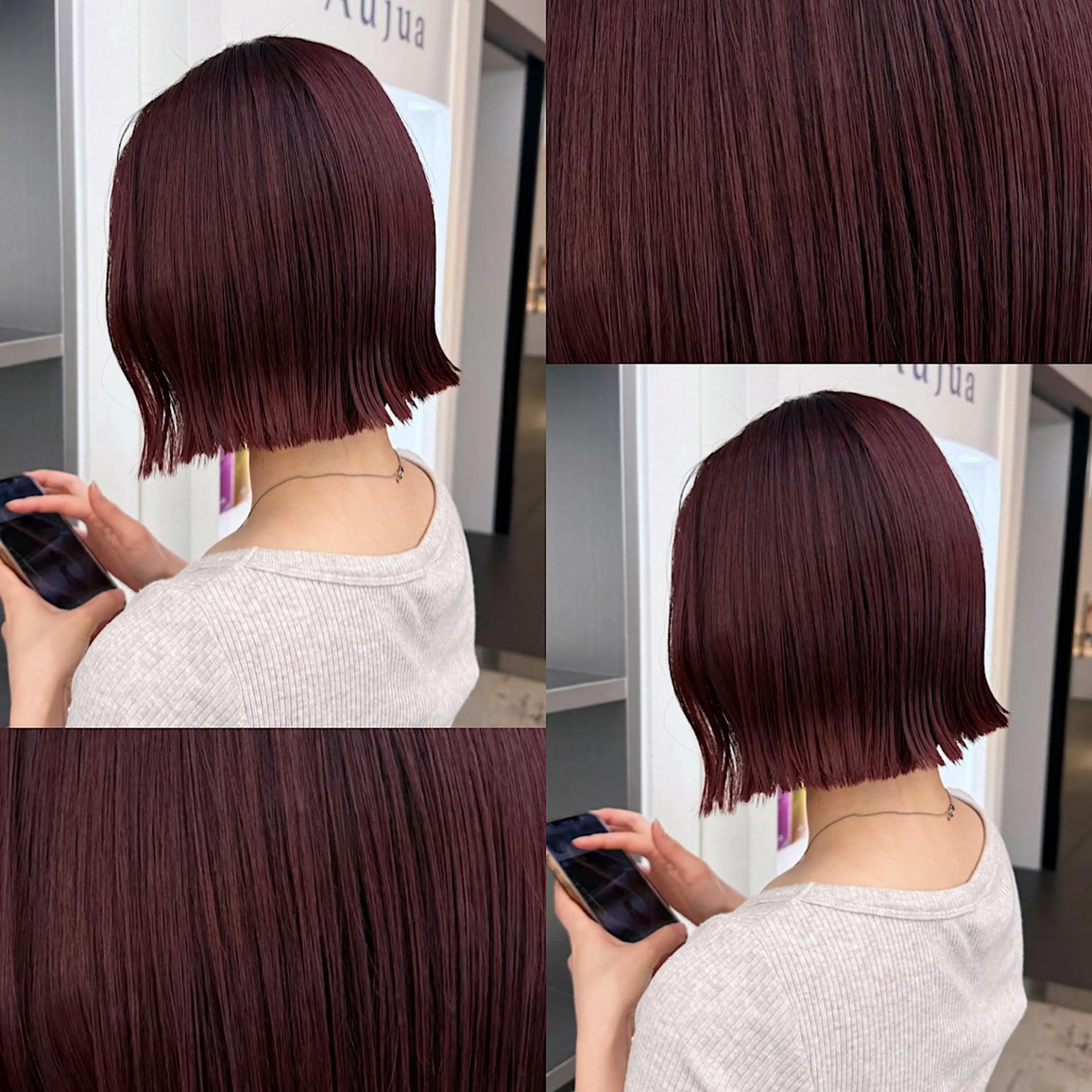 ミディアム カラー ボルドーカラー 🍒暖色✖️レイヤー ／Haruna🍒のヘアスタイル