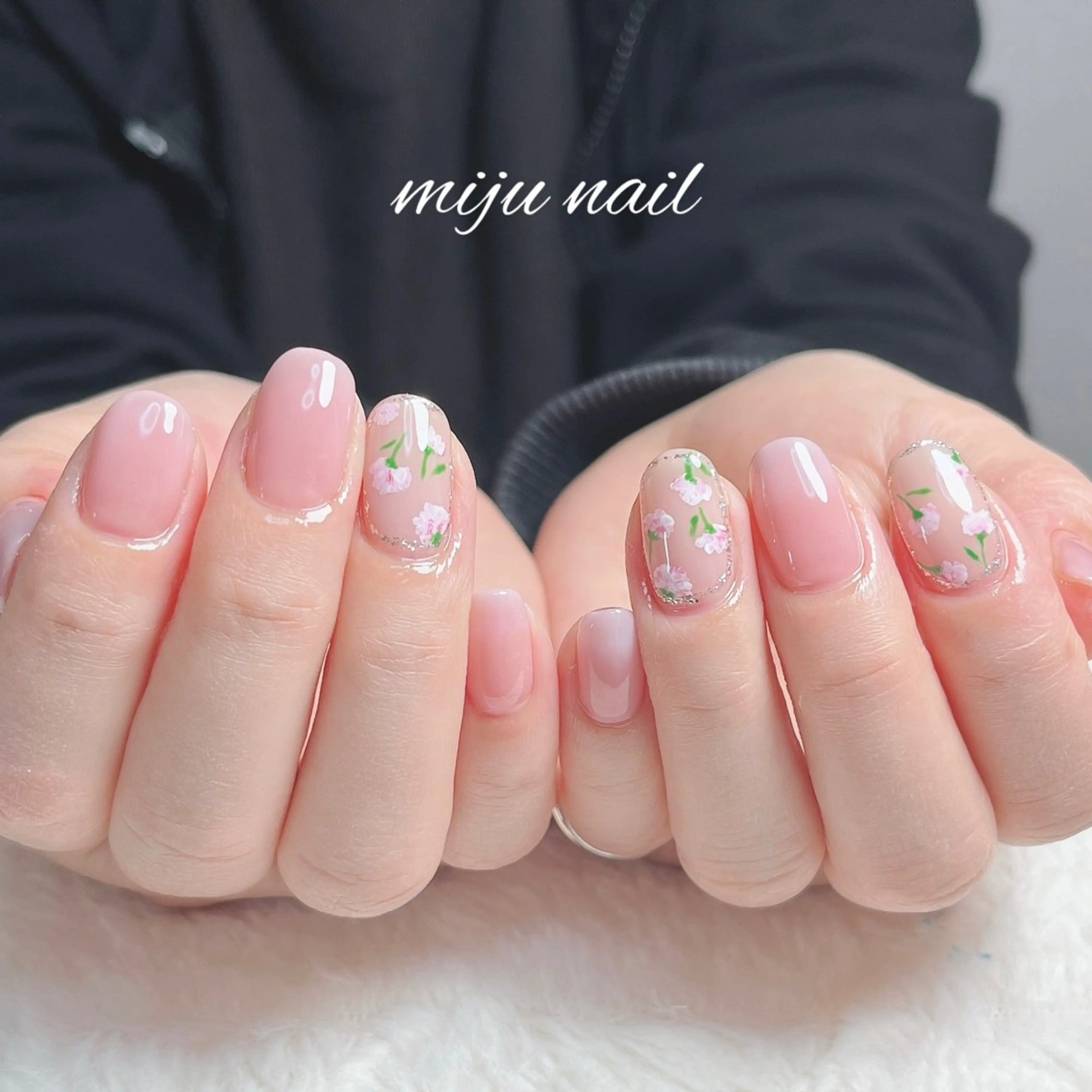 ネイル ❁miju nail 大人上品/自爪育成のネイルデザイン