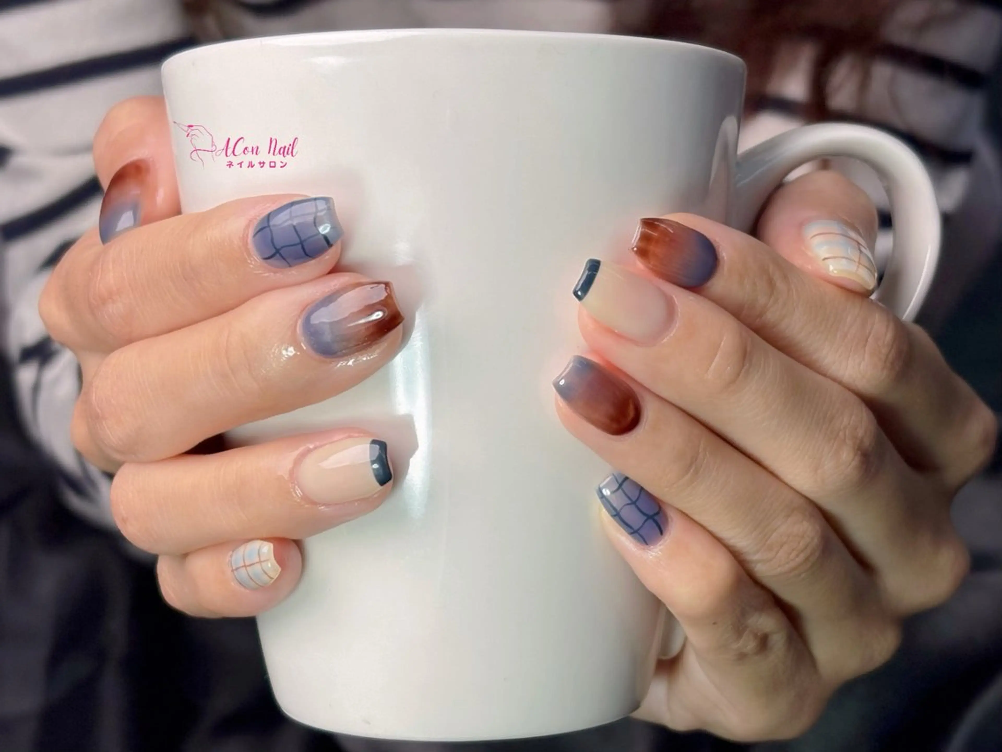 ネイル 桜ネイル 長さ出し フラワーネイル フレンチネイル ジェルネイル ハンドネイル AConNailSalon所属・ACon NailSalonのネイルデザイン