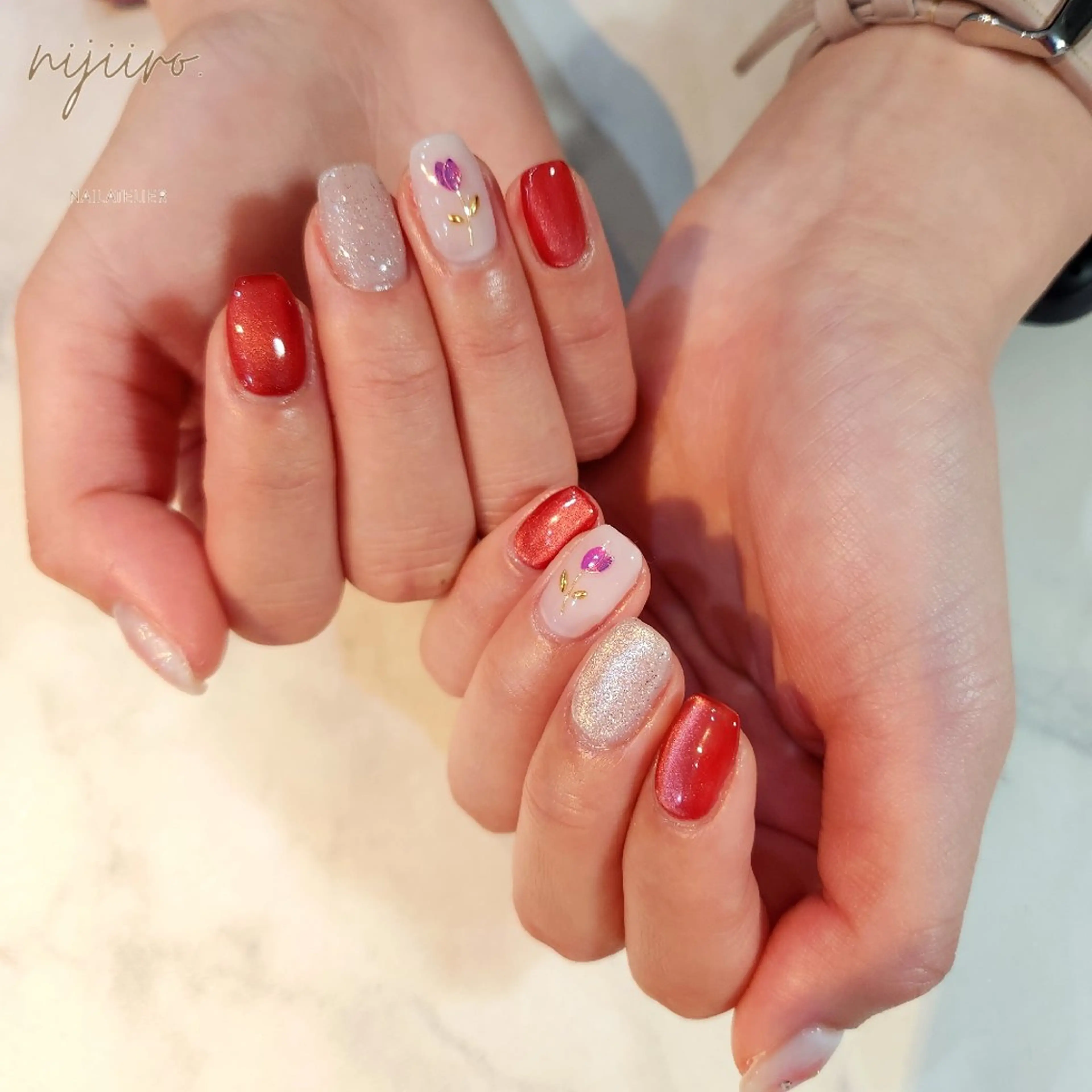 ネイル ハンドネイル nailatelier nijiiro.所属・nijiiro🌈 サトウのネイルデザイン