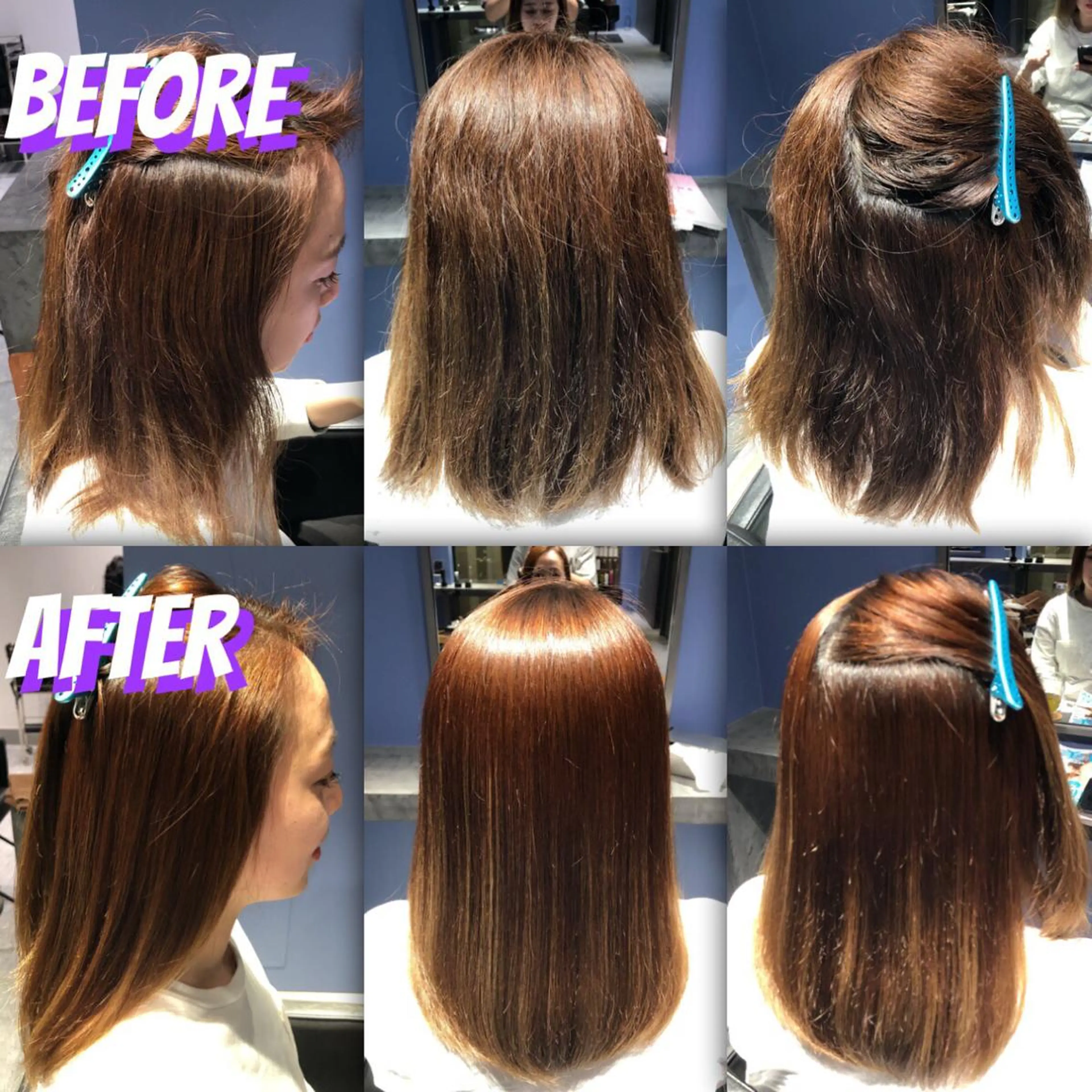 セミロング パーマ ストレートパーマ ブリーチ縮毛矯正/ デサキ ショウヘイのヘアスタイル