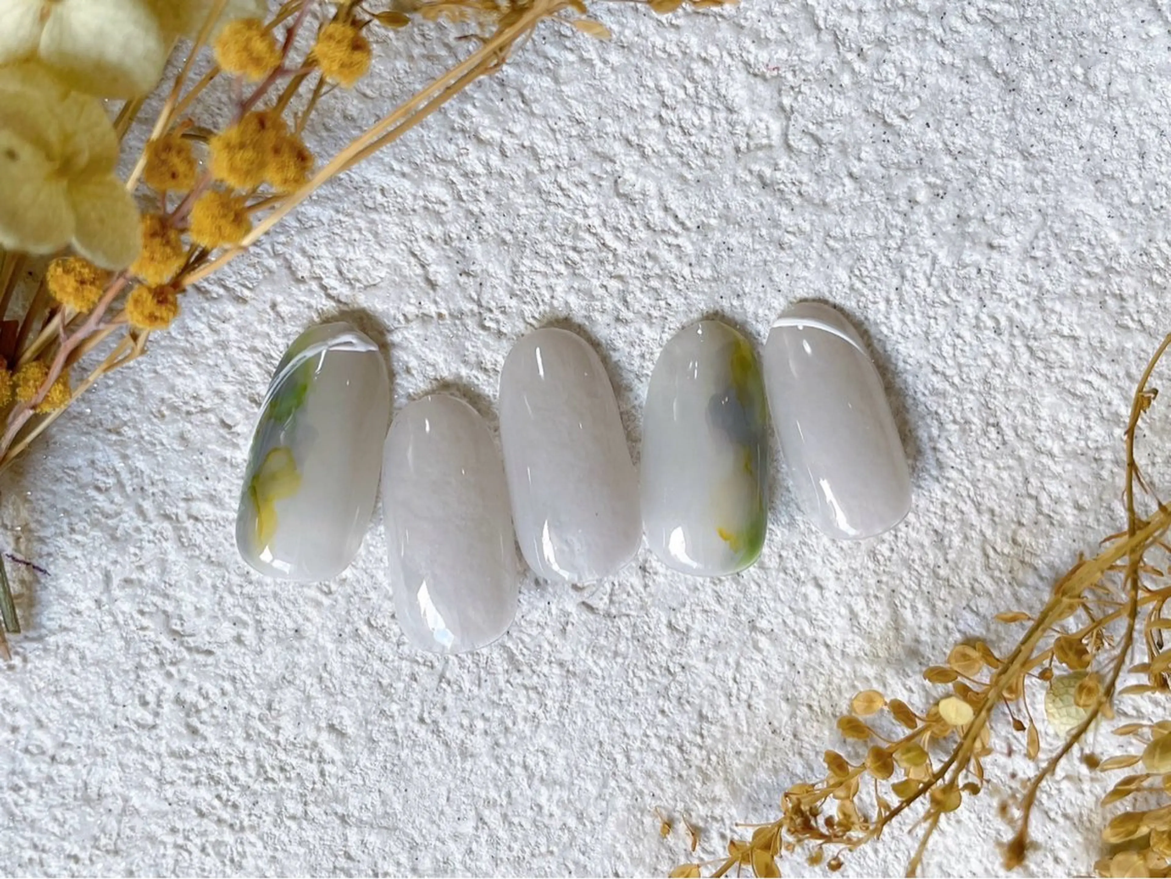 ネイル ジェルネイル 韓国ネイル パラジェル 春ネイル 冬ネイル ハンドネイル kikinail 溝の口のネイルデザイン