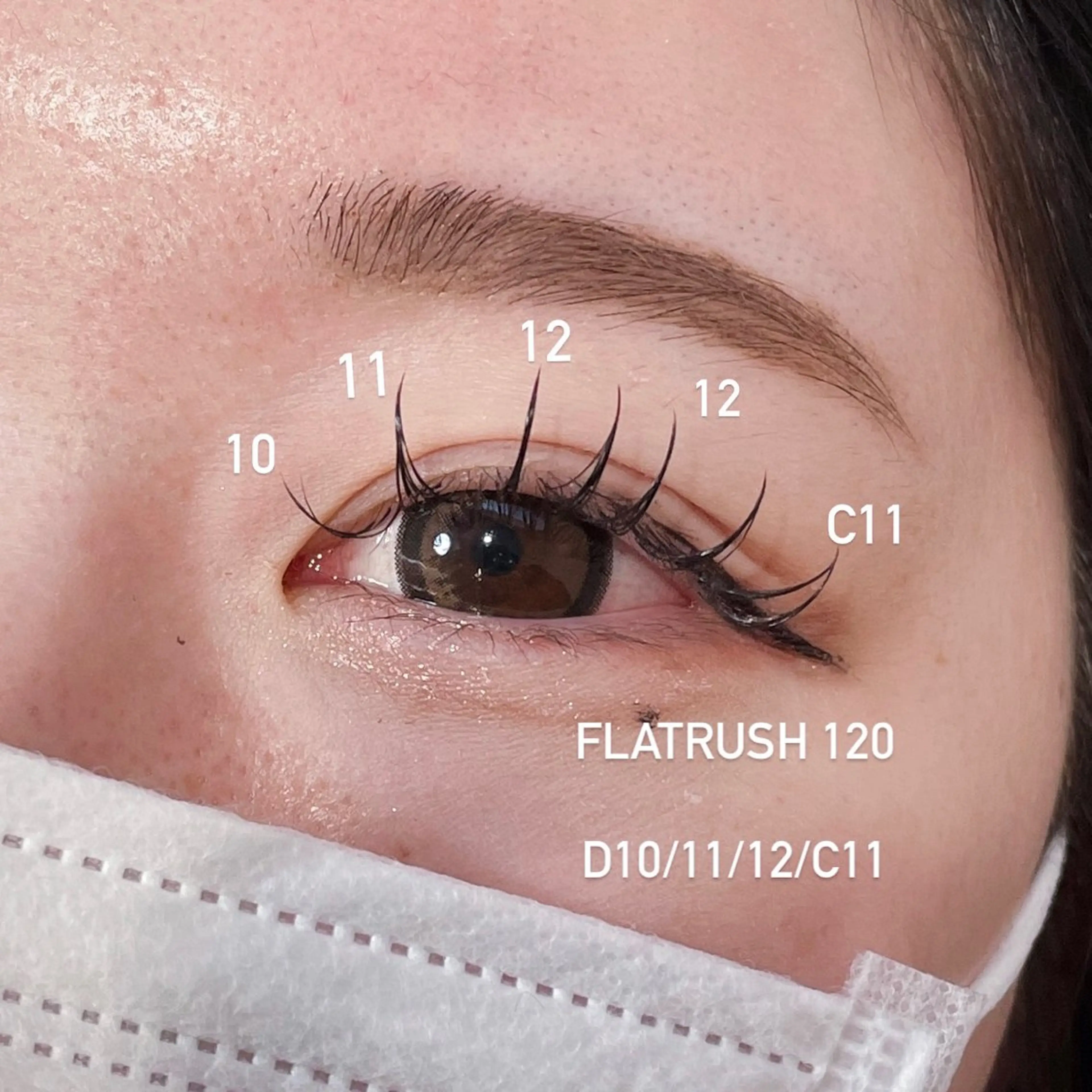 マツエク・マツパ フラットラッシュ HAYAKAWA YUURIのマツエク・マツパデザイン