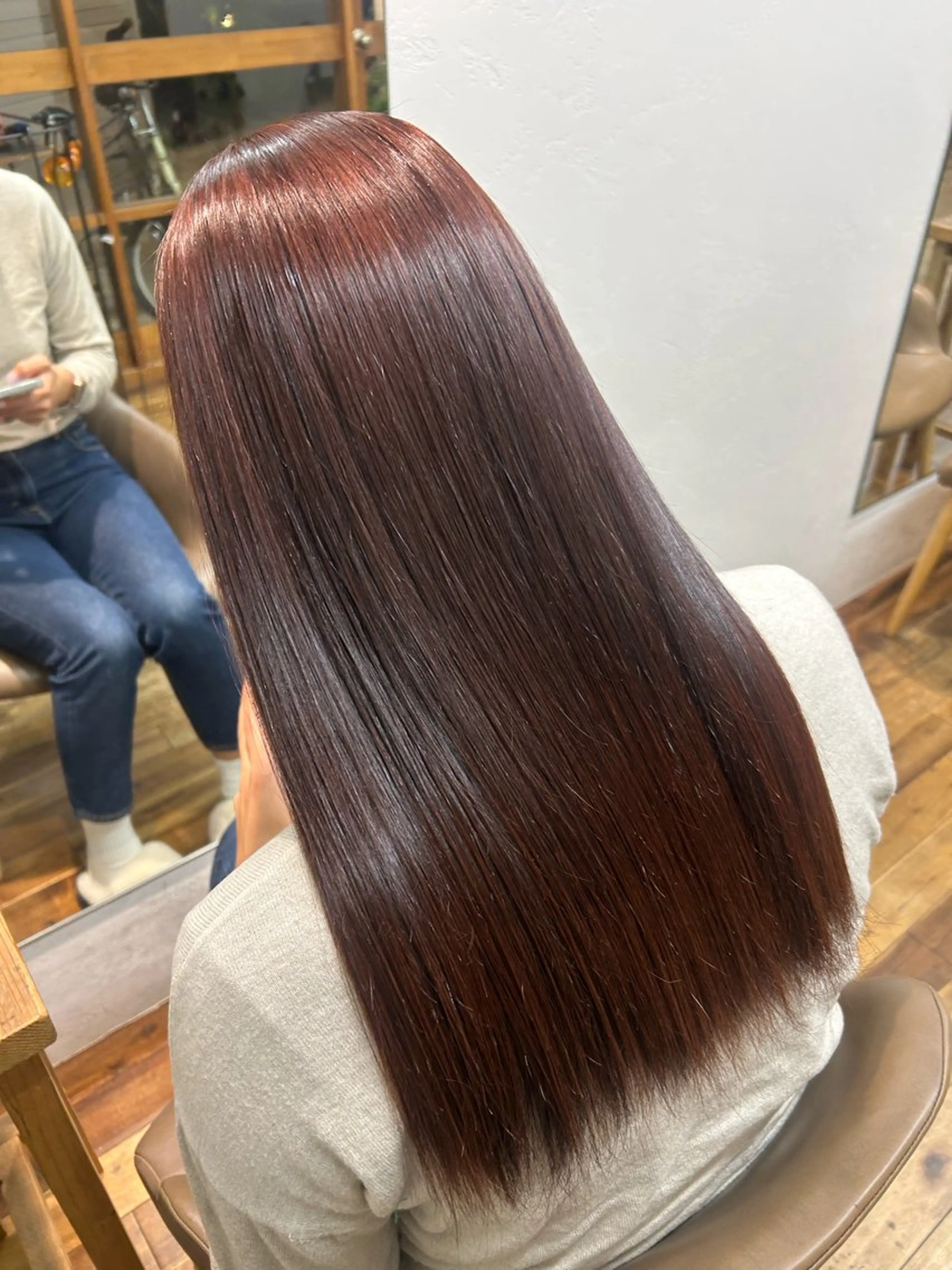 ロング カラー ヘアカラー たにおか まなか /大阪/暖色カラーのヘアスタイル