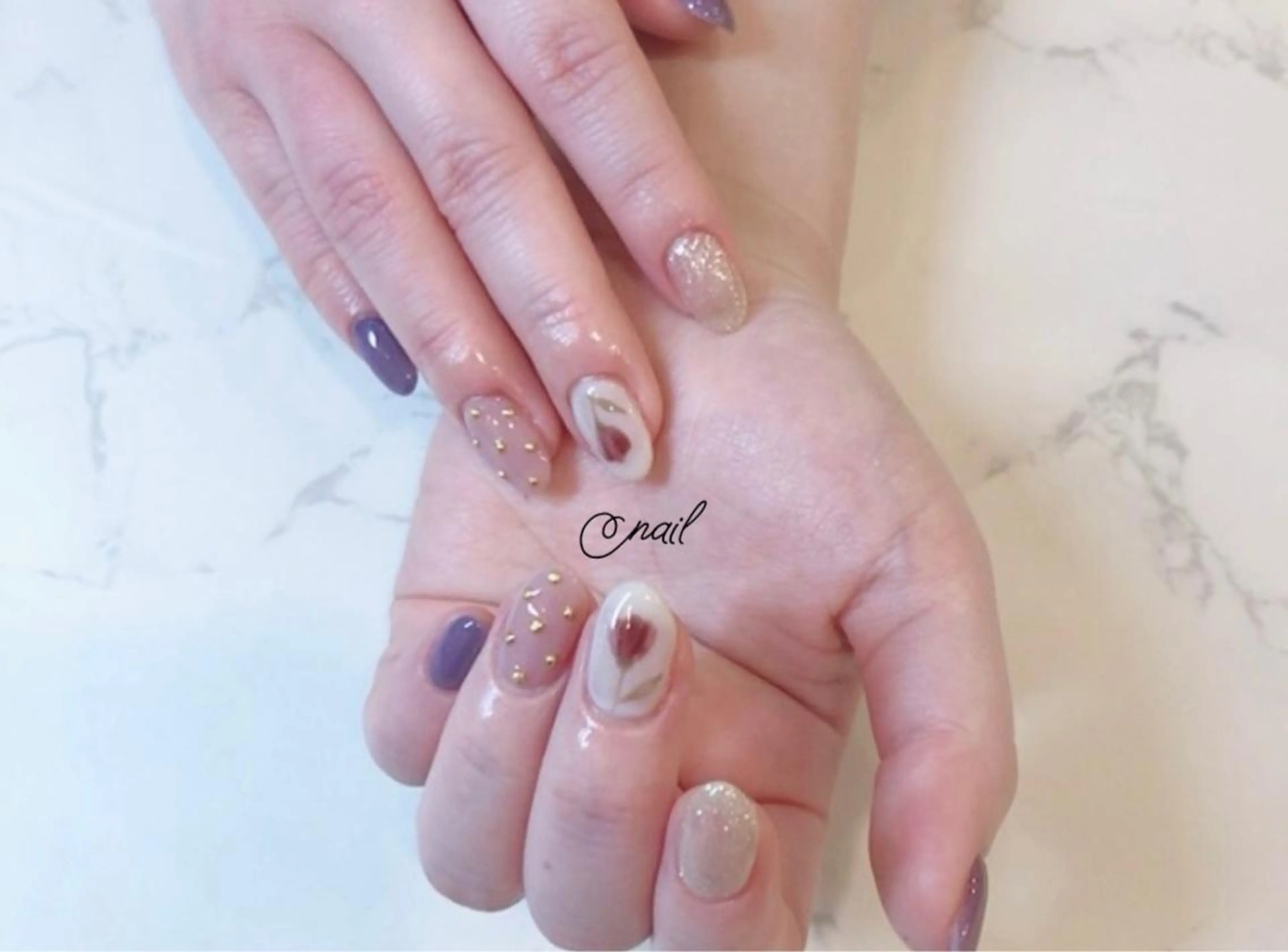 ネイル アートネイル ジェルネイル 氷ネイル・うるうるネイル キラキラネイル オフィスネイル ♾nail 恵美のマツエク・マツパデザイン