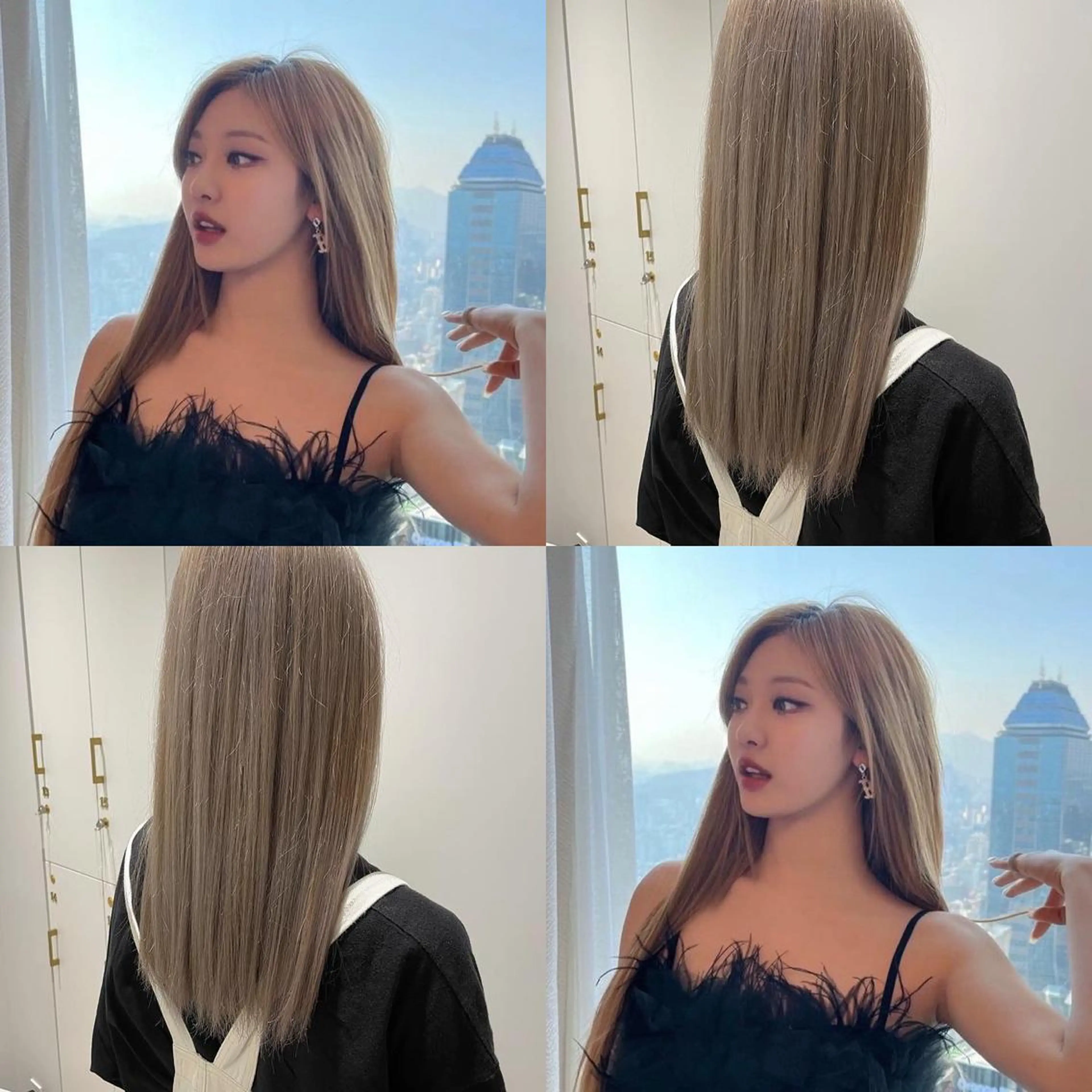 ロング カット ヘアカラー 韓国ヘア🤍 慎之介のヘアスタイル