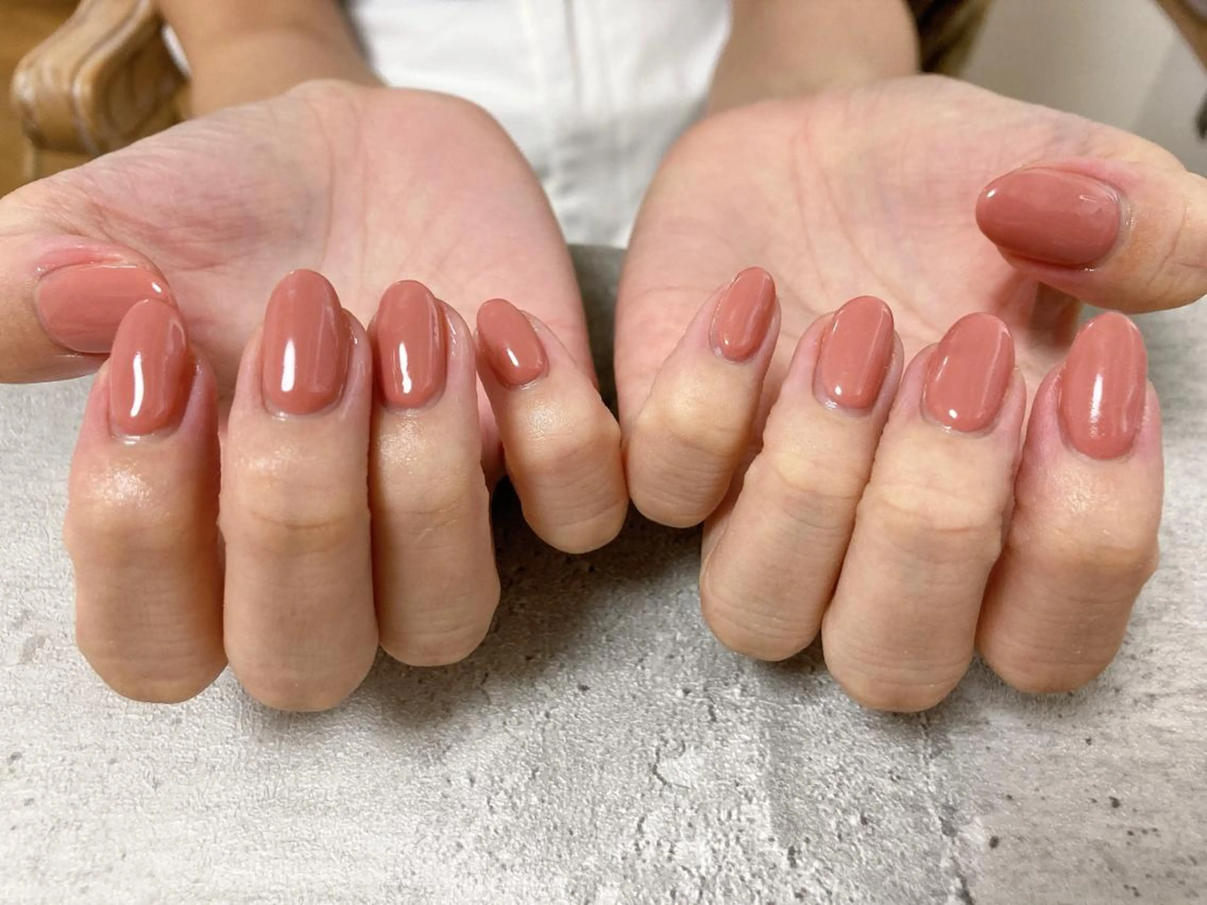 ネイル ワンカラーネイル ハンドネイル Mogu nail 二子玉川のネイルデザイン