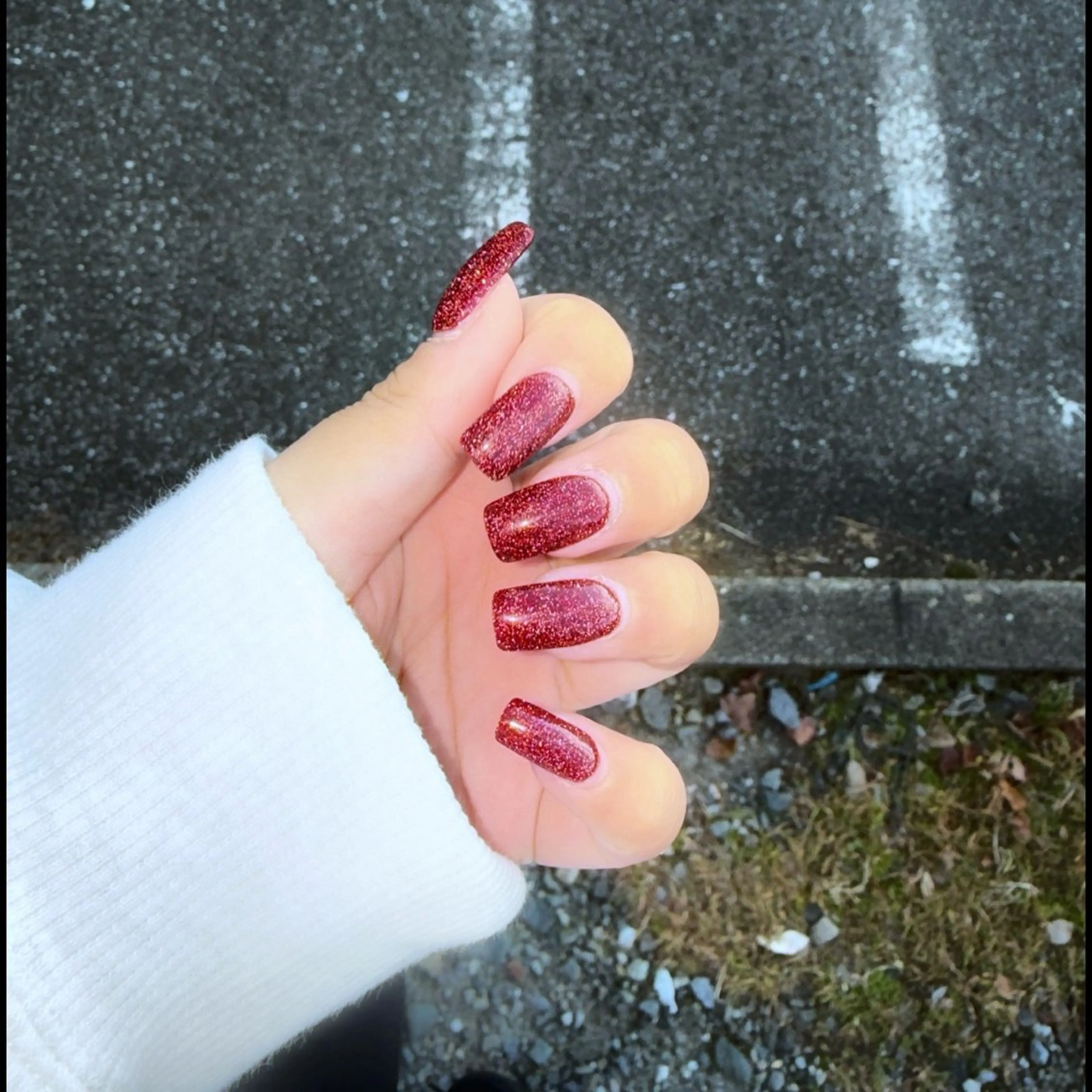 ネイル 赤色 冬ネイル クリスマス Nailsalon soLのネイルデザイン