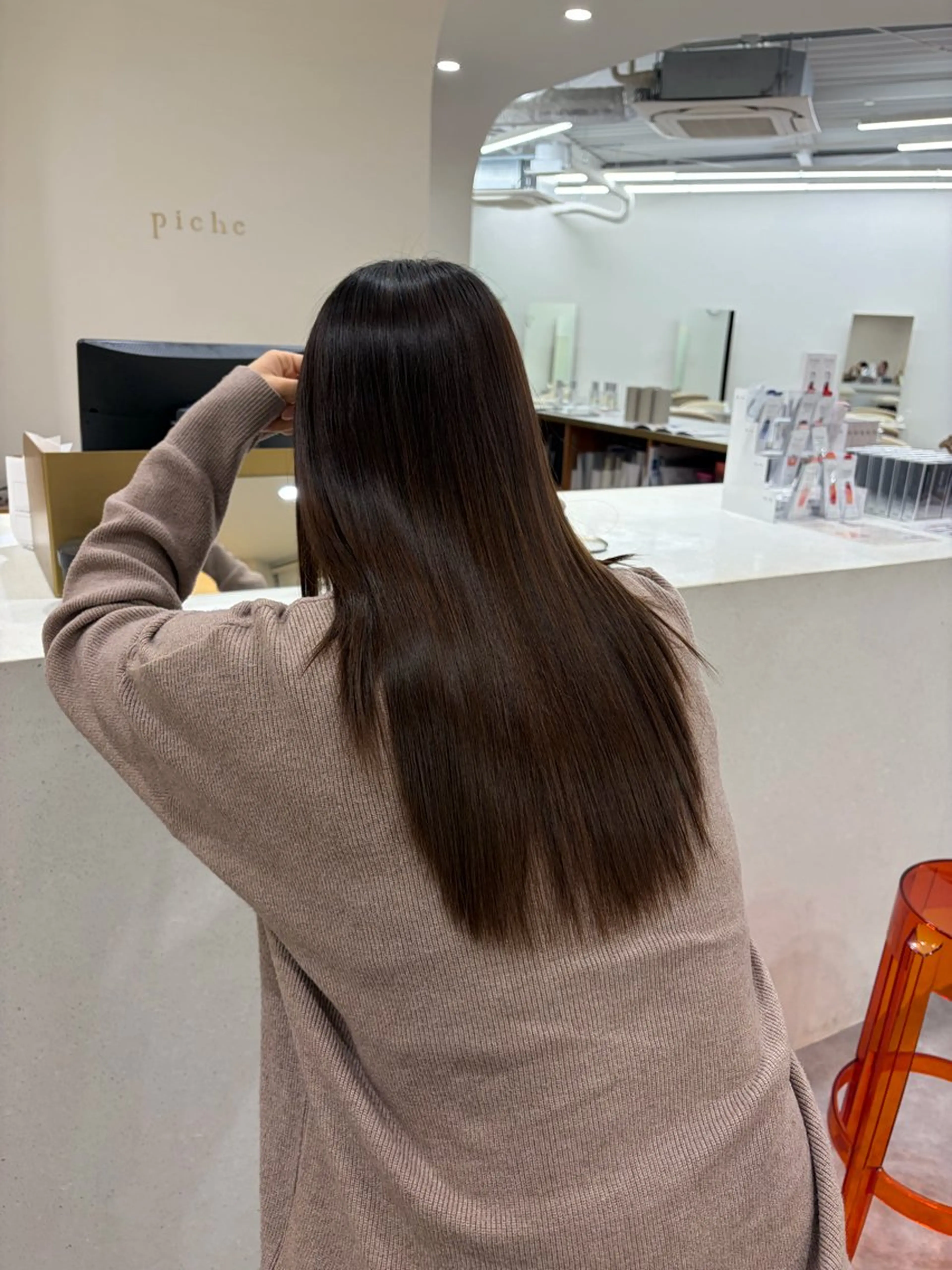 ロング 縮毛矯正 縮毛矯正 艶髪☆顔周りカット /秋田 遥華のヘアスタイル