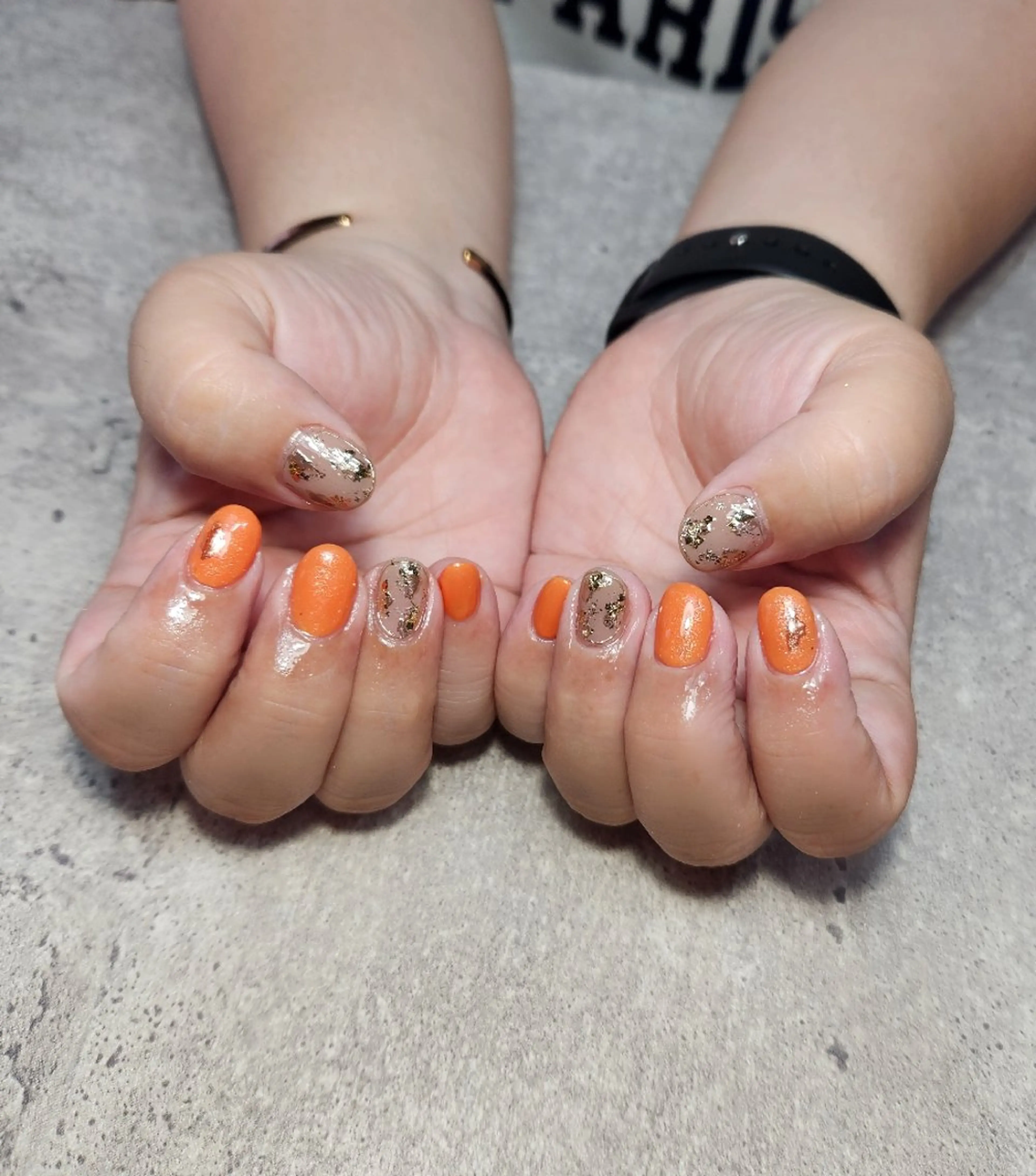 ネイル オレンジ ハンドネイル   BENNIEのネイルデザイン