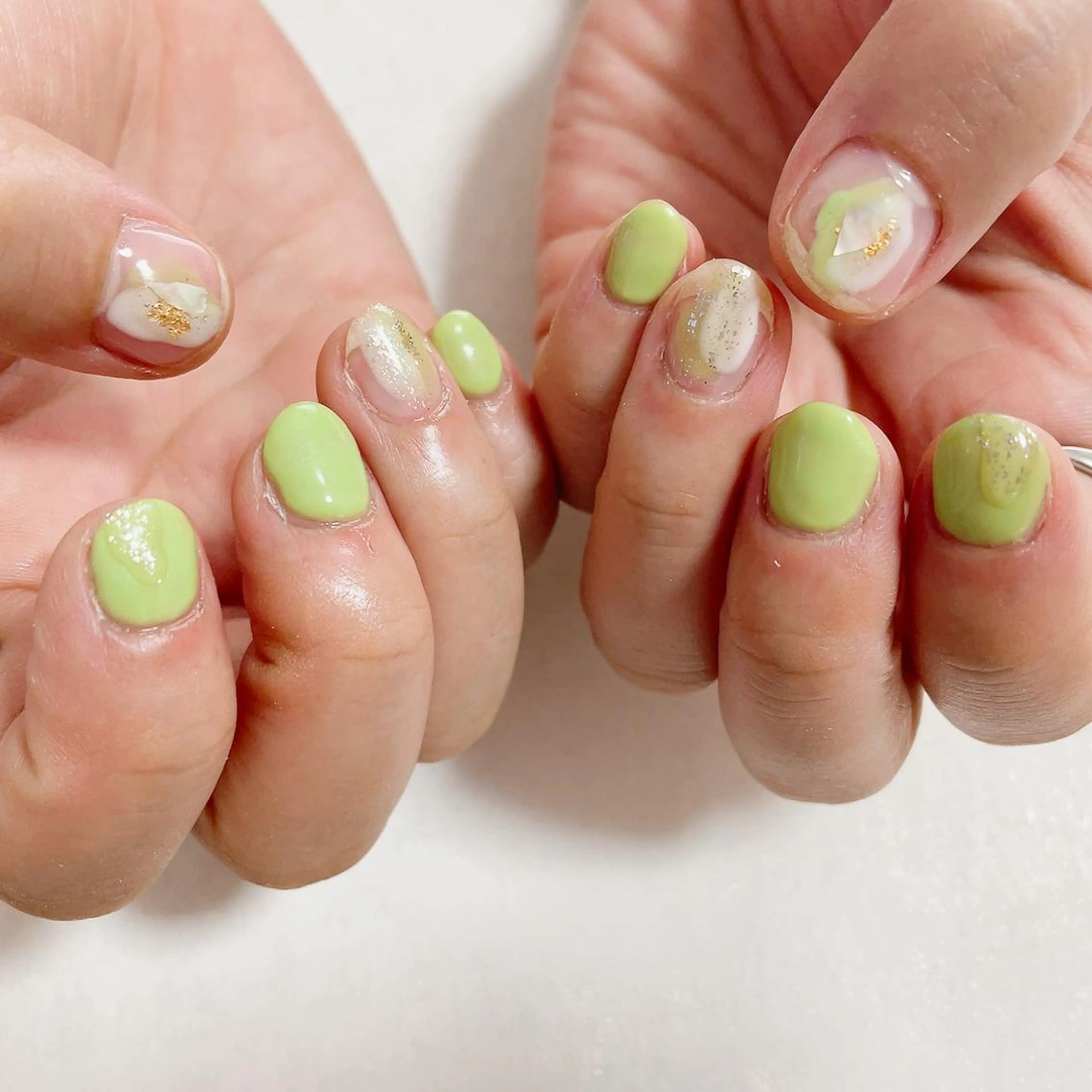 ネイル オーロラネイル フラワーネイル フットネイル フレンチネイル ジェルネイル ハンドネイル Mogu nail 二子玉川のネイルデザイン