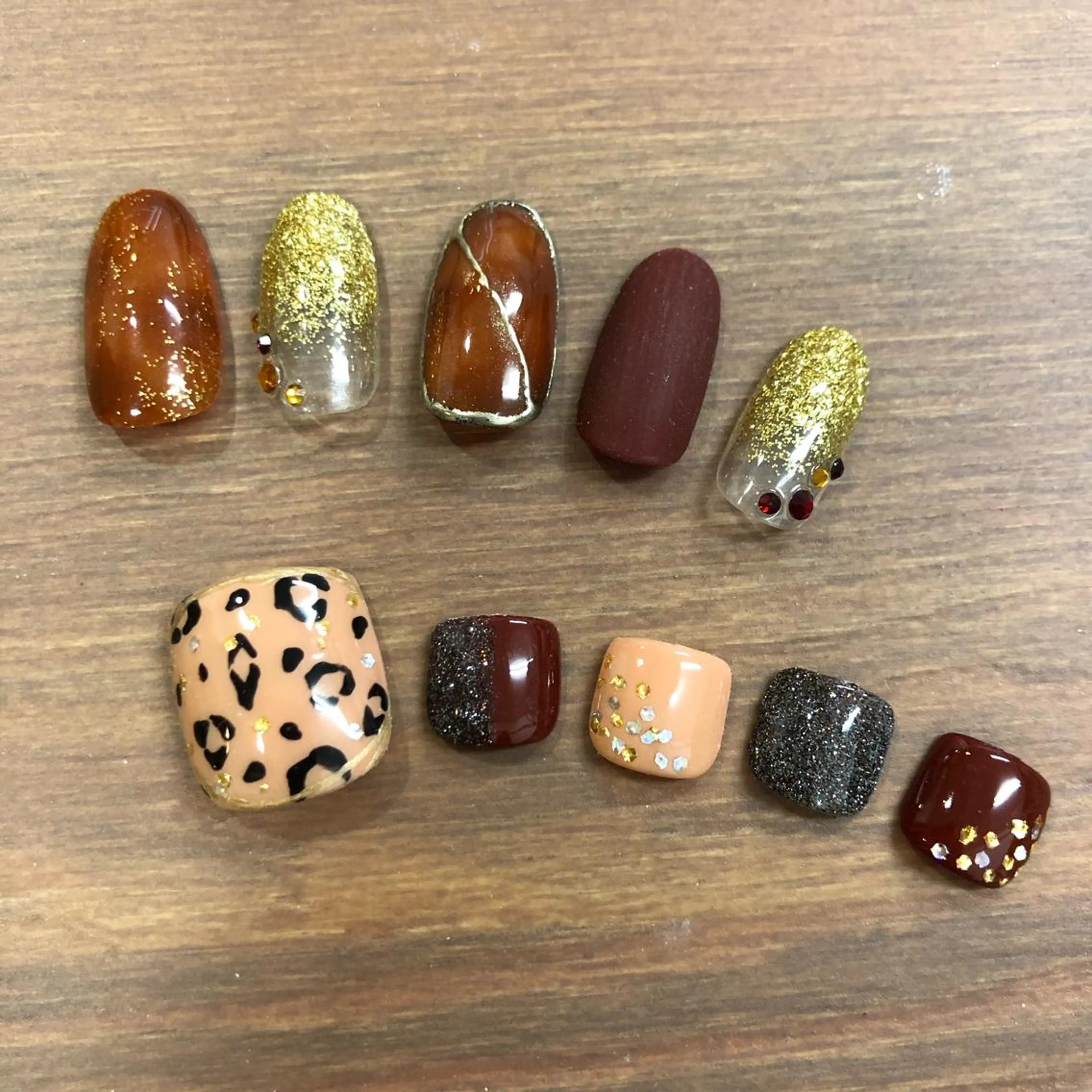 ネイル アートネイル べっ甲ネイル Brilliant 江田のネイルデザイン