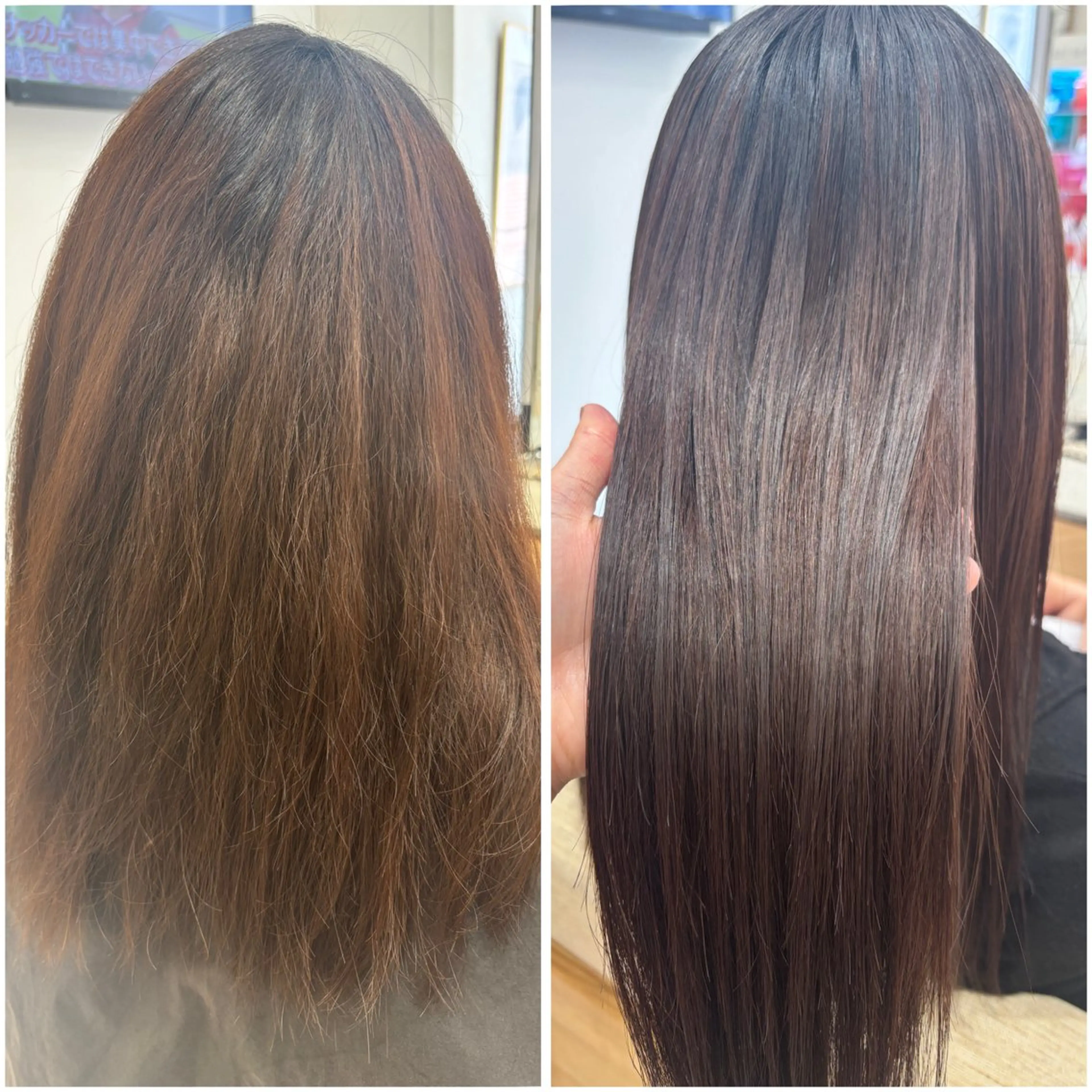 ロング カット 縮毛矯正 トリートメント ガレリア  名駅オーキッドGビル店所属・名駅／艶髪ストレート ／ヘッドスパ／伴怜奈のヘアスタイル